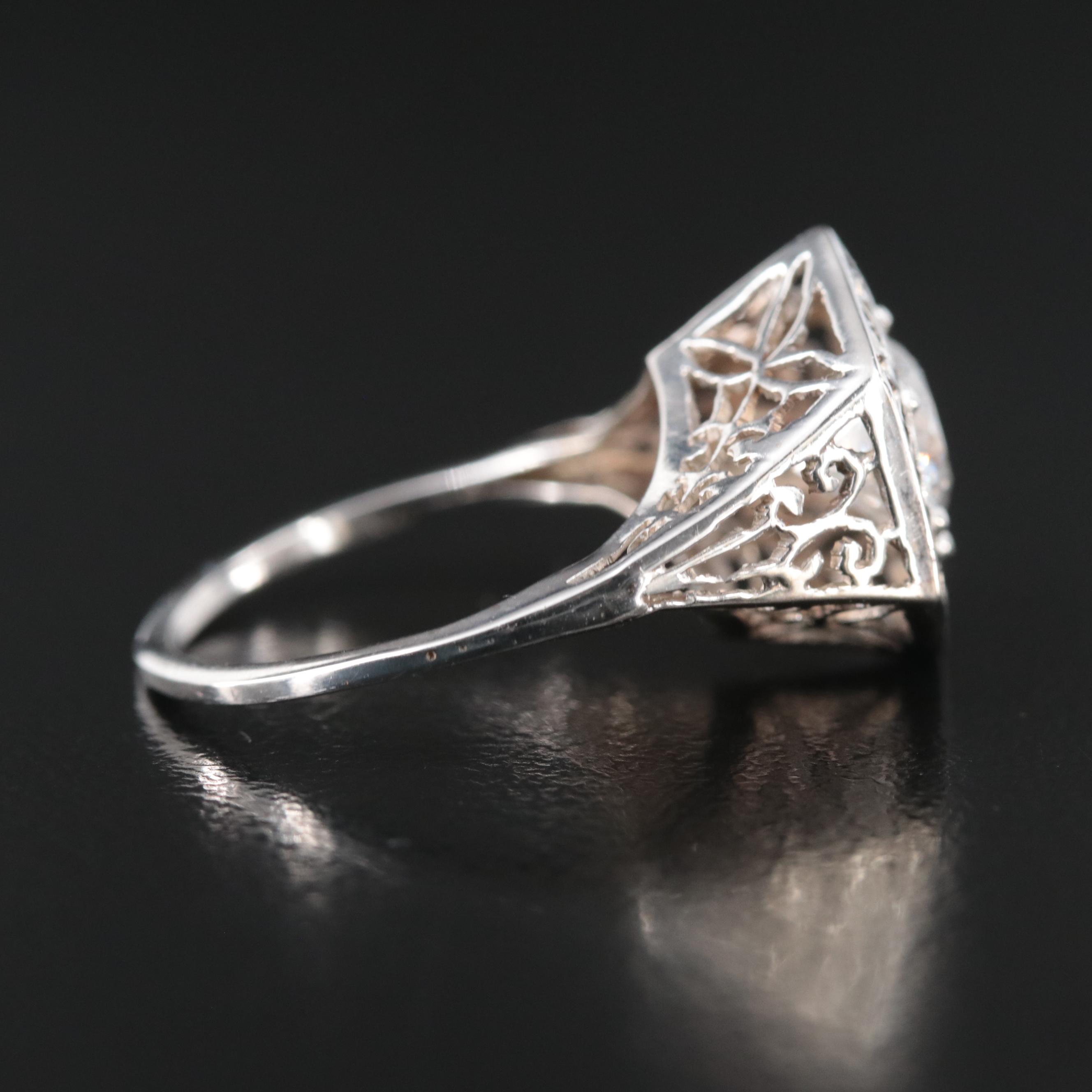 Art Deco 14K 1.16 CT Diamond Ring