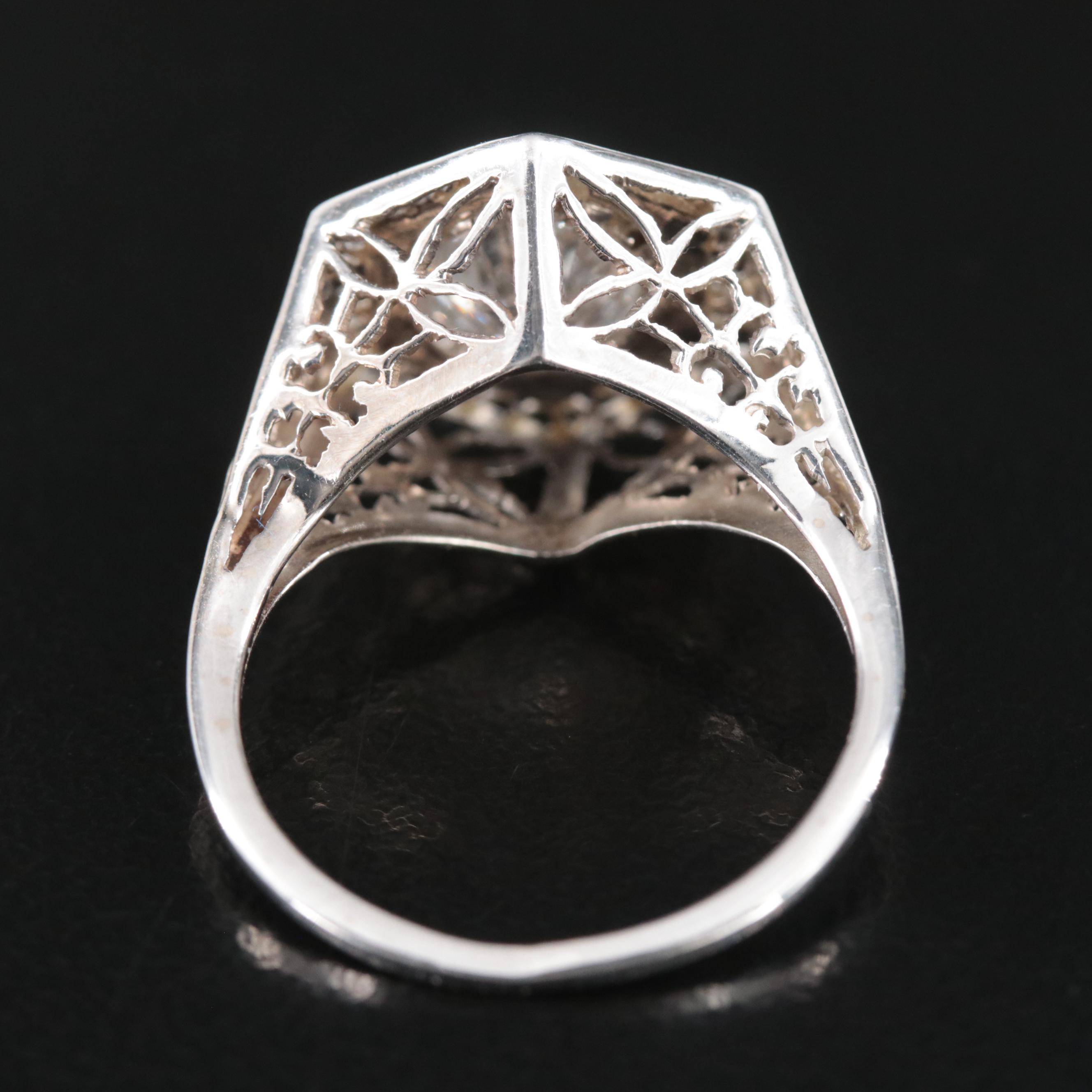 Art Deco 14K 1.16 CT Diamond Ring