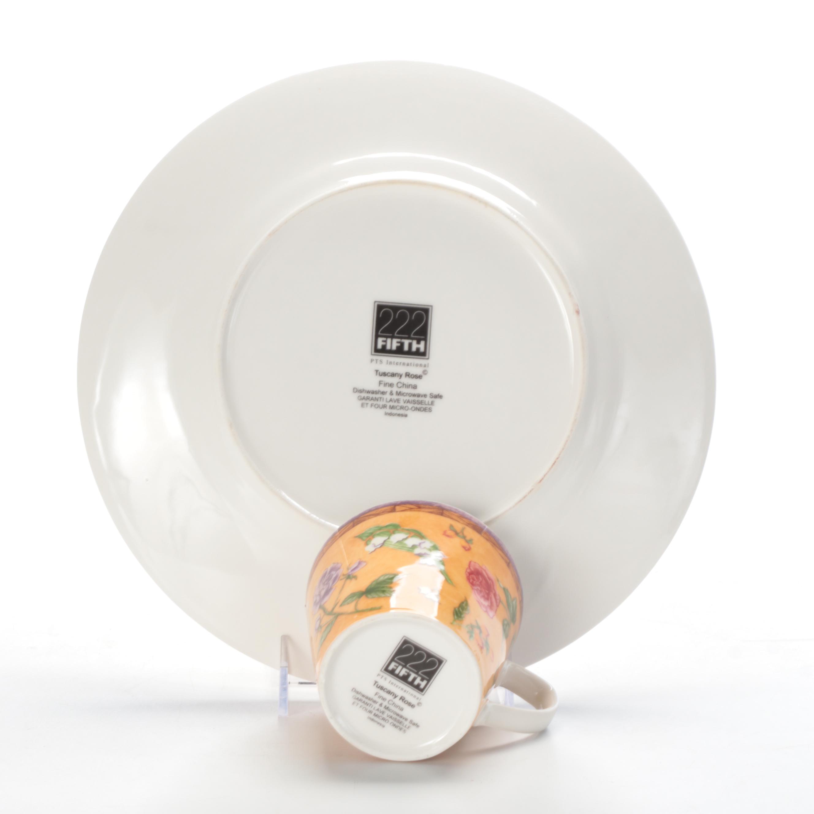 222 Fifth "Tuscany Rose" Ceramic Dinnerware, 2000–2004