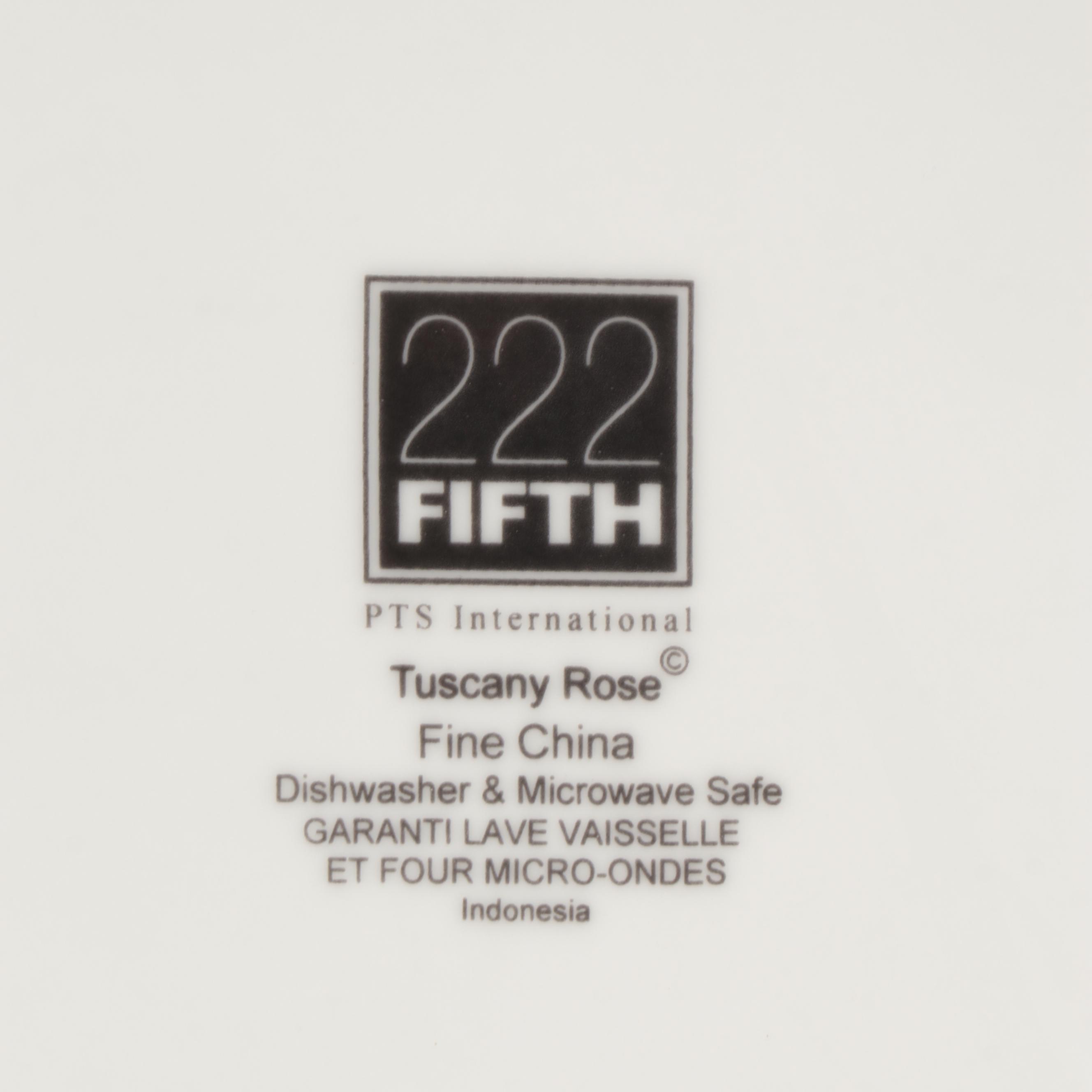 222 Fifth "Tuscany Rose" Ceramic Dinnerware, 2000–2004