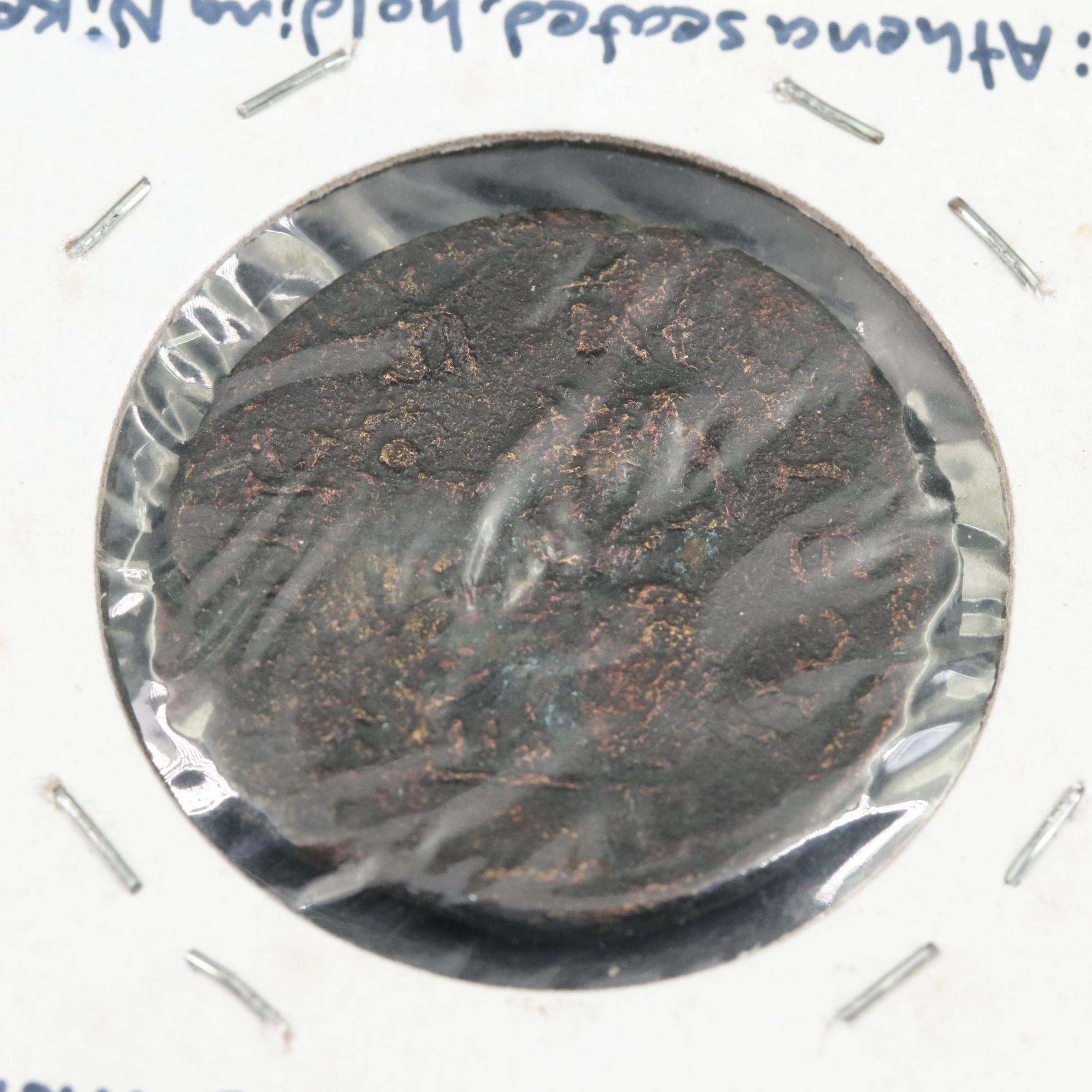 Ancient Roman Imperial Follis Coin of Geta, ca. 209 A.D.