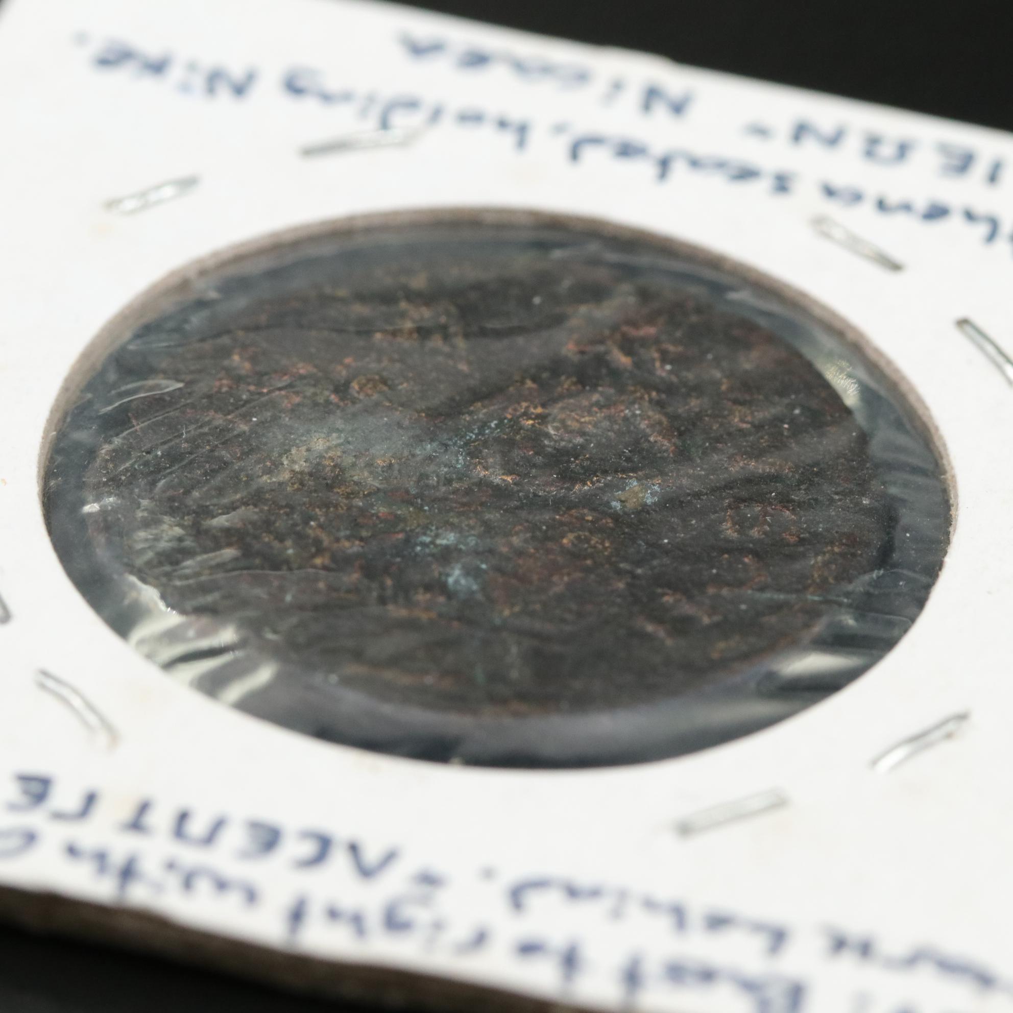 Ancient Roman Imperial Follis Coin of Geta, ca. 209 A.D.