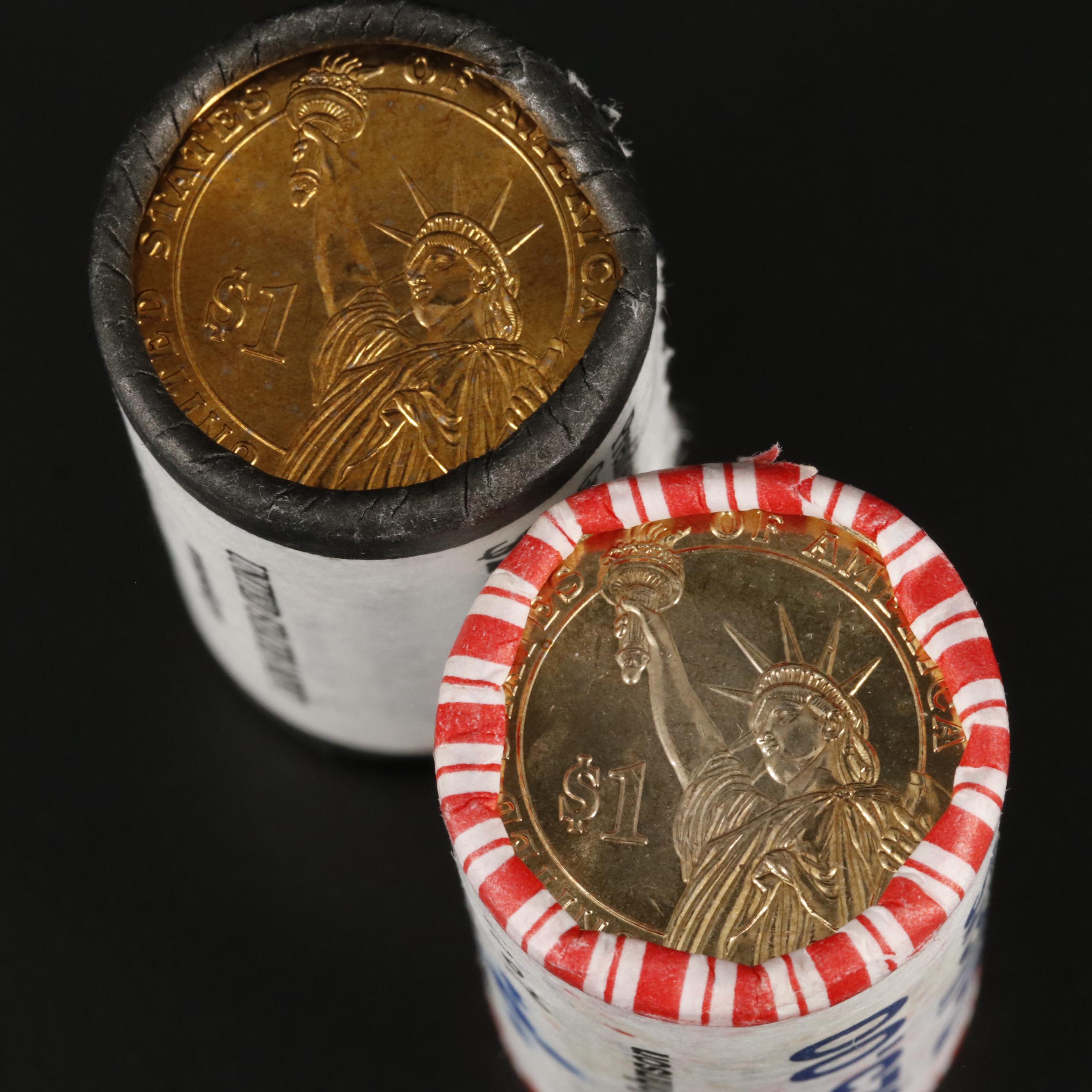 Two Uncirculated Rolls of Presidential Dollars