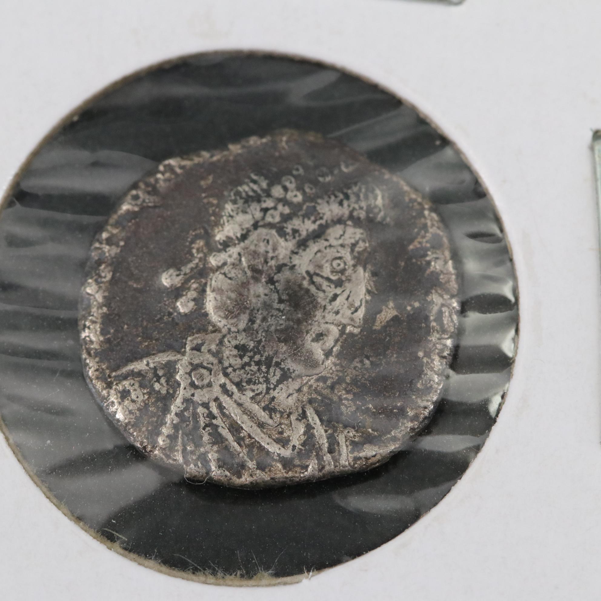 Ancient Roman Imperial AR Siliqua Coin of Theodosius I, ca. 379 A.D.