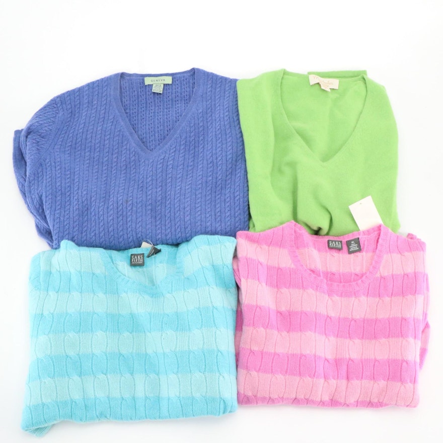 Mainbocher, Geneva, and Saks Fifth Avenue Cashmere Sweaters