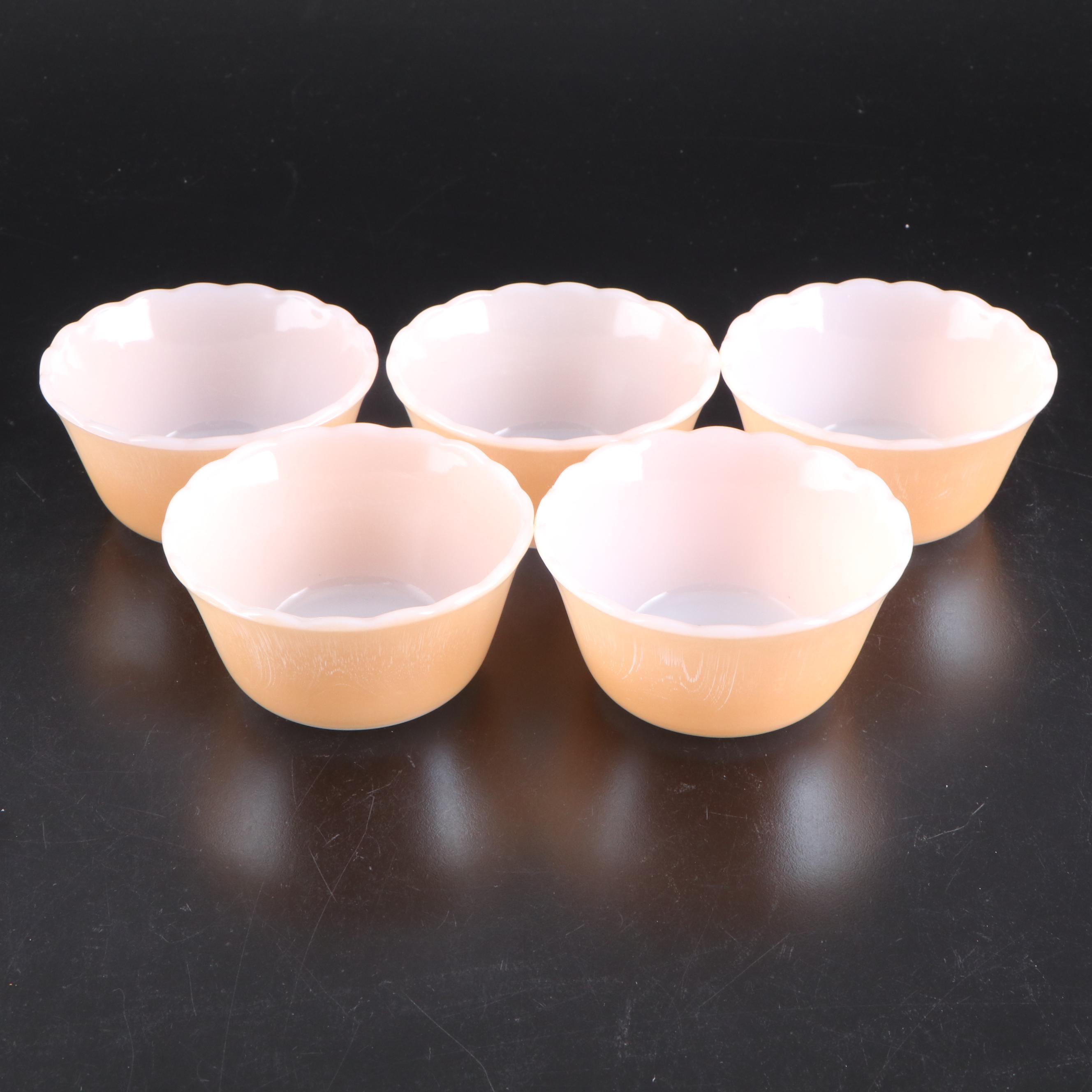 Fire King Luster Pink with Pyrex and Other Glass Bakeware