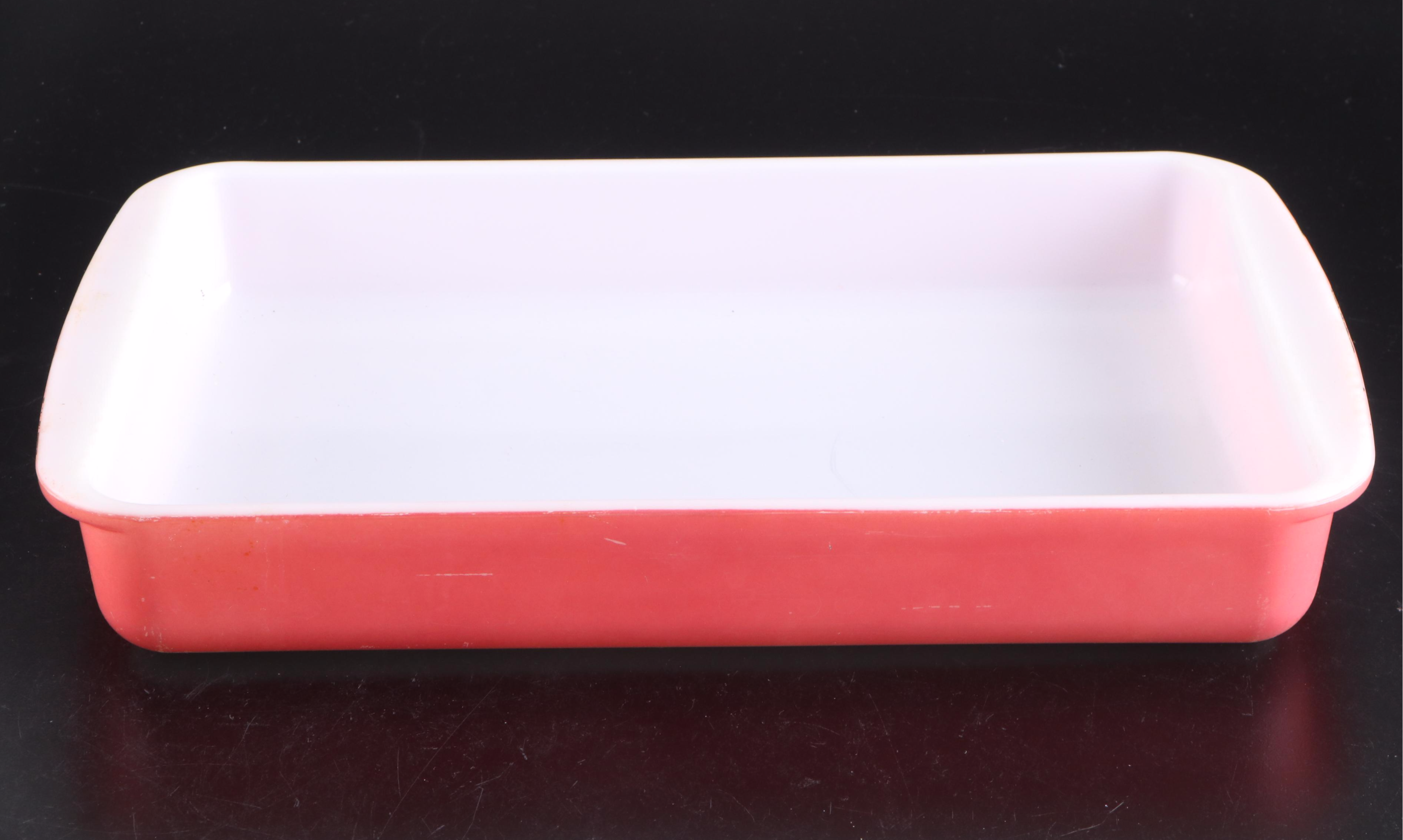 Fire King Luster Pink with Pyrex and Other Glass Bakeware