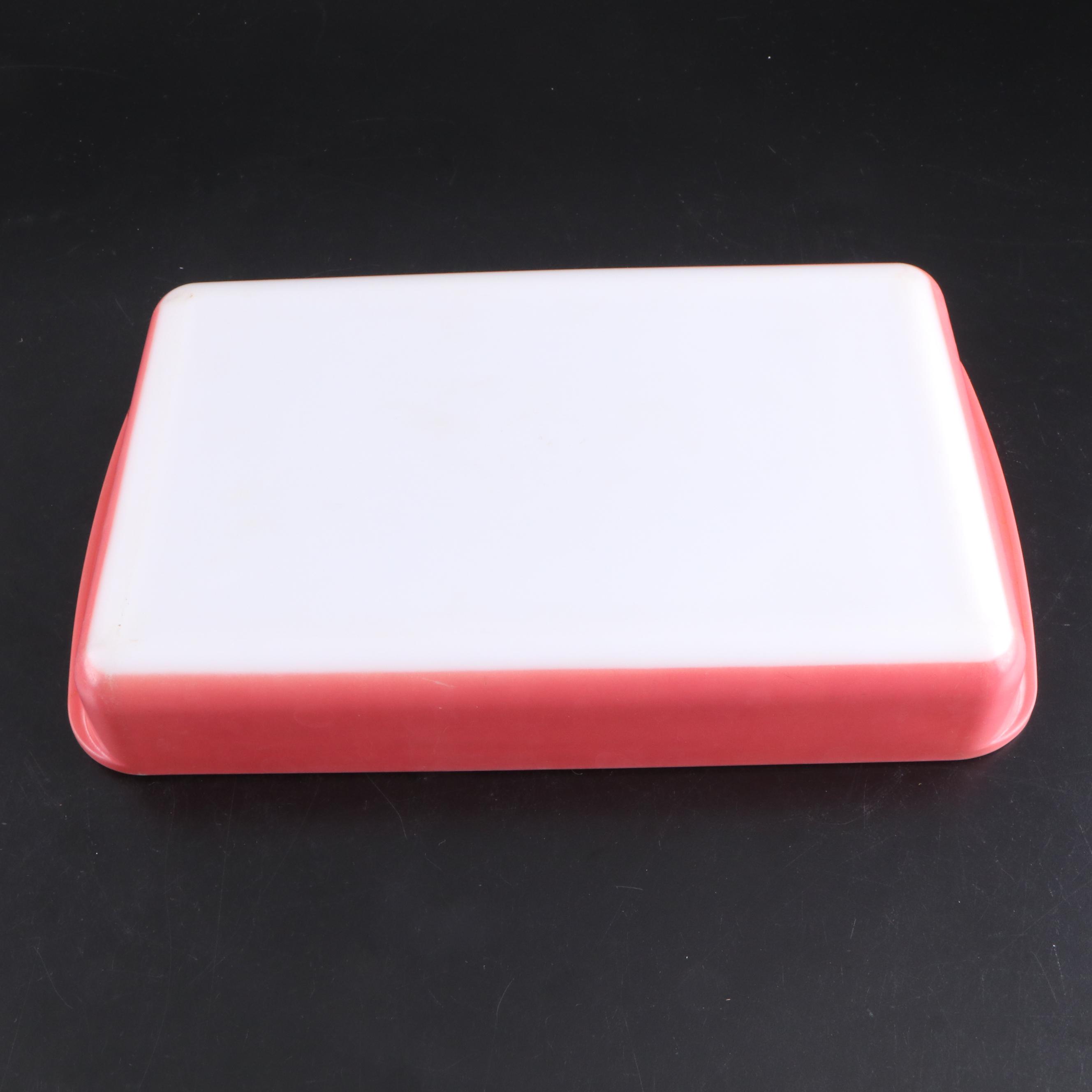 Fire King Luster Pink with Pyrex and Other Glass Bakeware