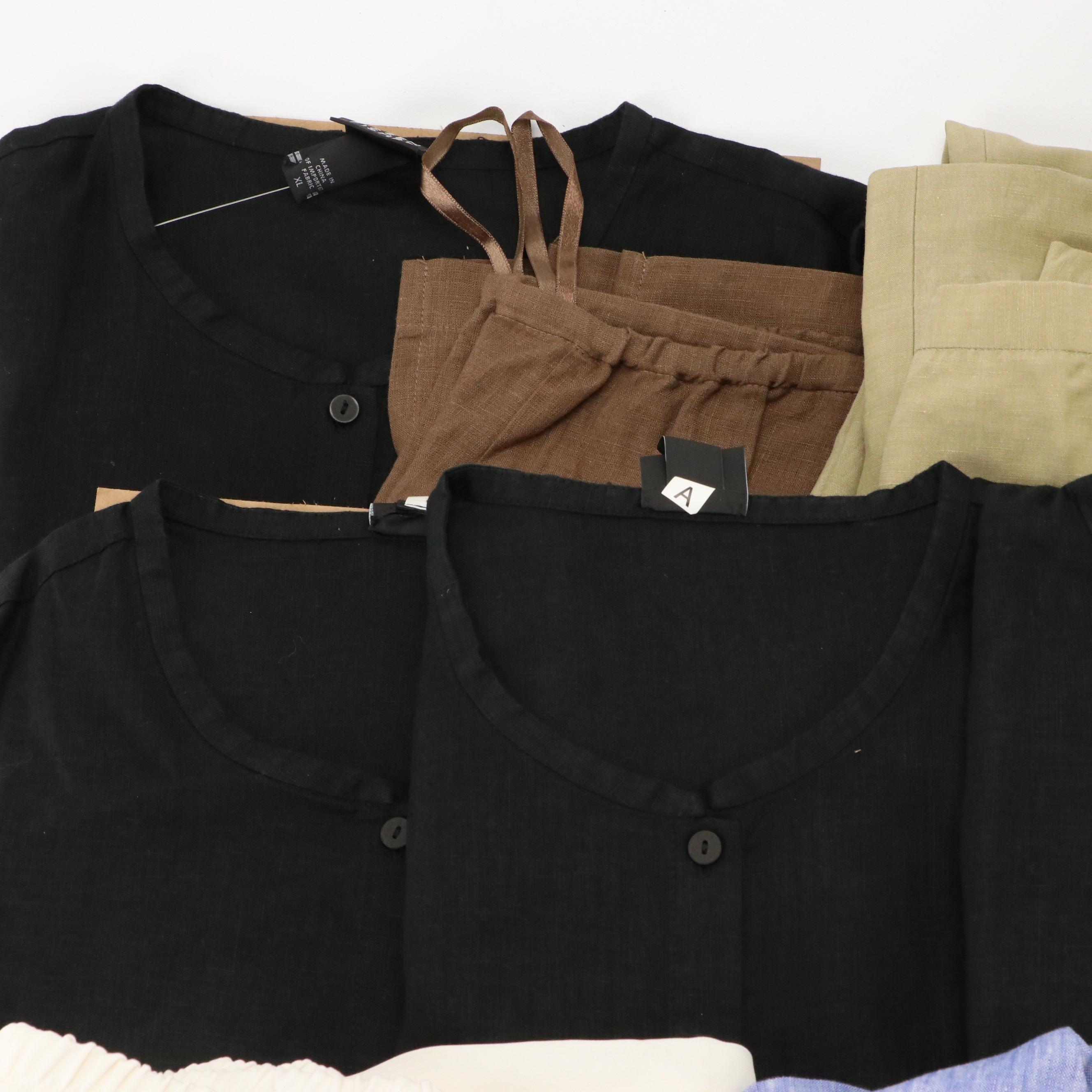 Eileen Fisher Linen Pants & Tops, Talbots Blouse, Neiman Marcus Cardigan, More