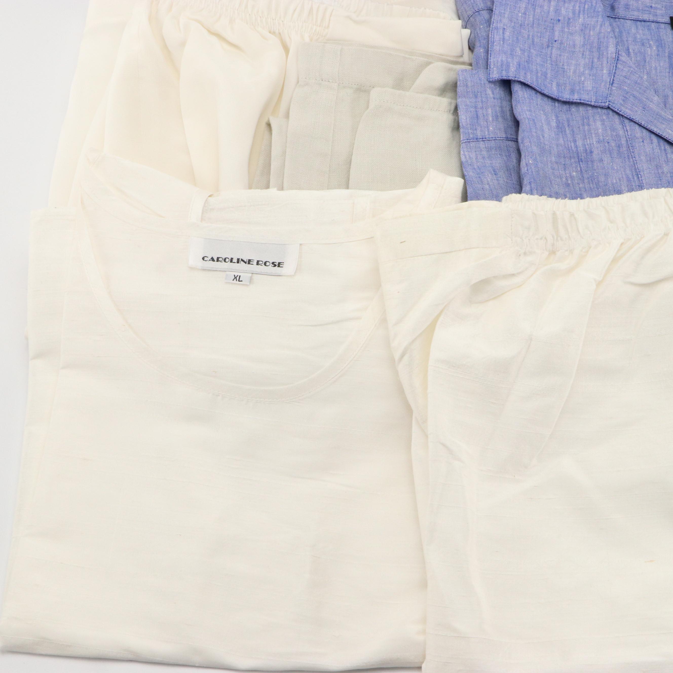 Eileen Fisher Linen Pants & Tops, Talbots Blouse, Neiman Marcus Cardigan, More