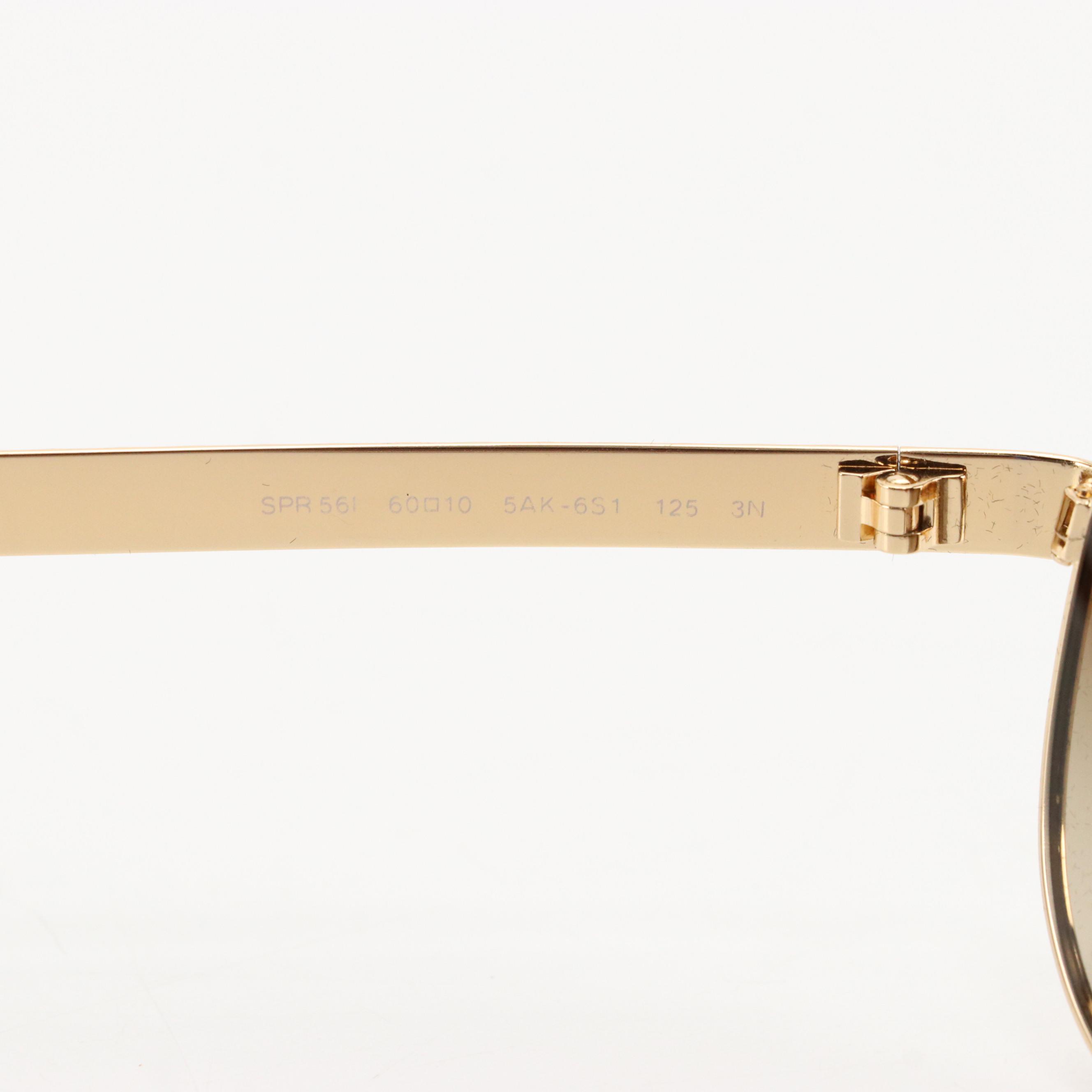 Prada SPR561 Crystal Aviator Sunglasses with Case