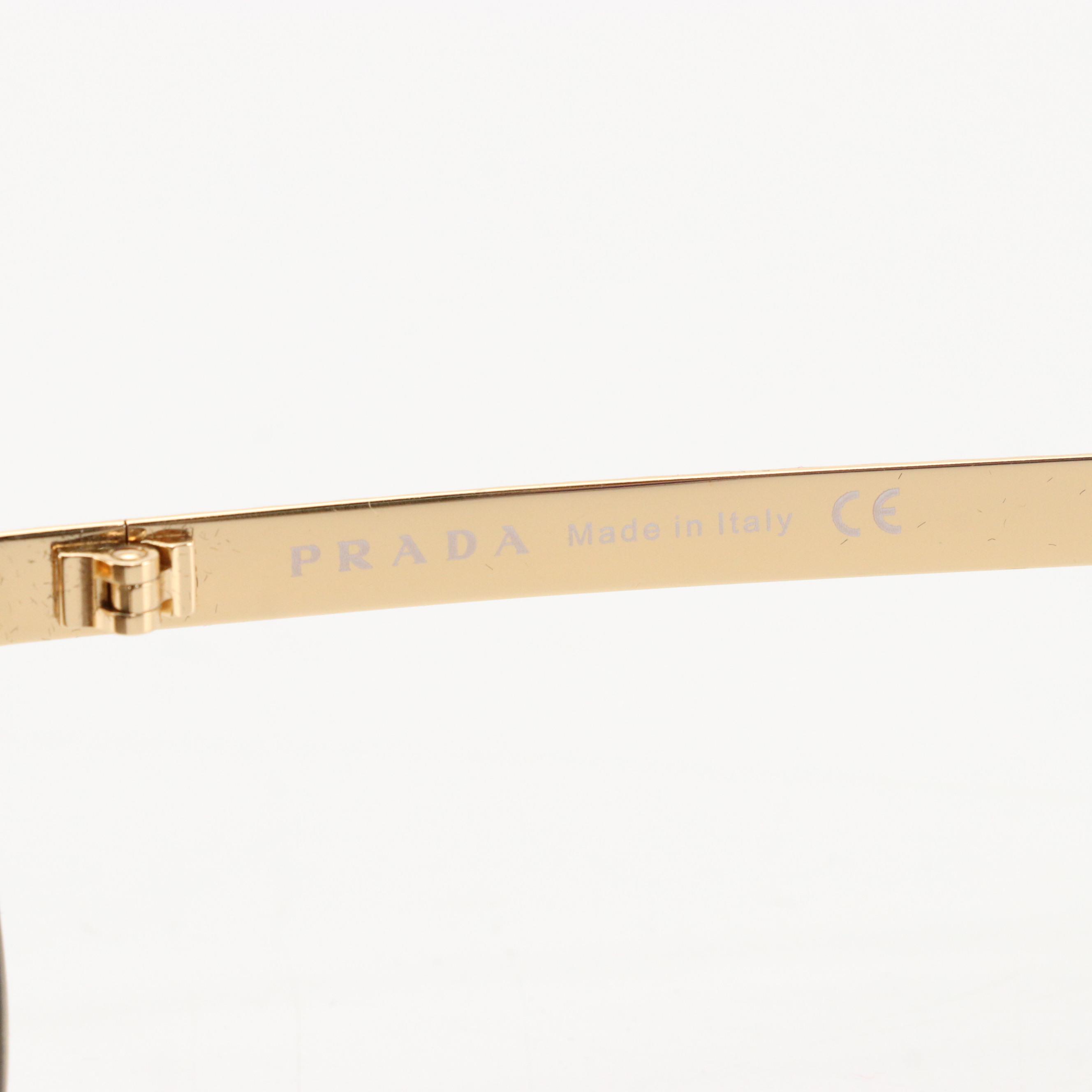 Prada SPR561 Crystal Aviator Sunglasses with Case