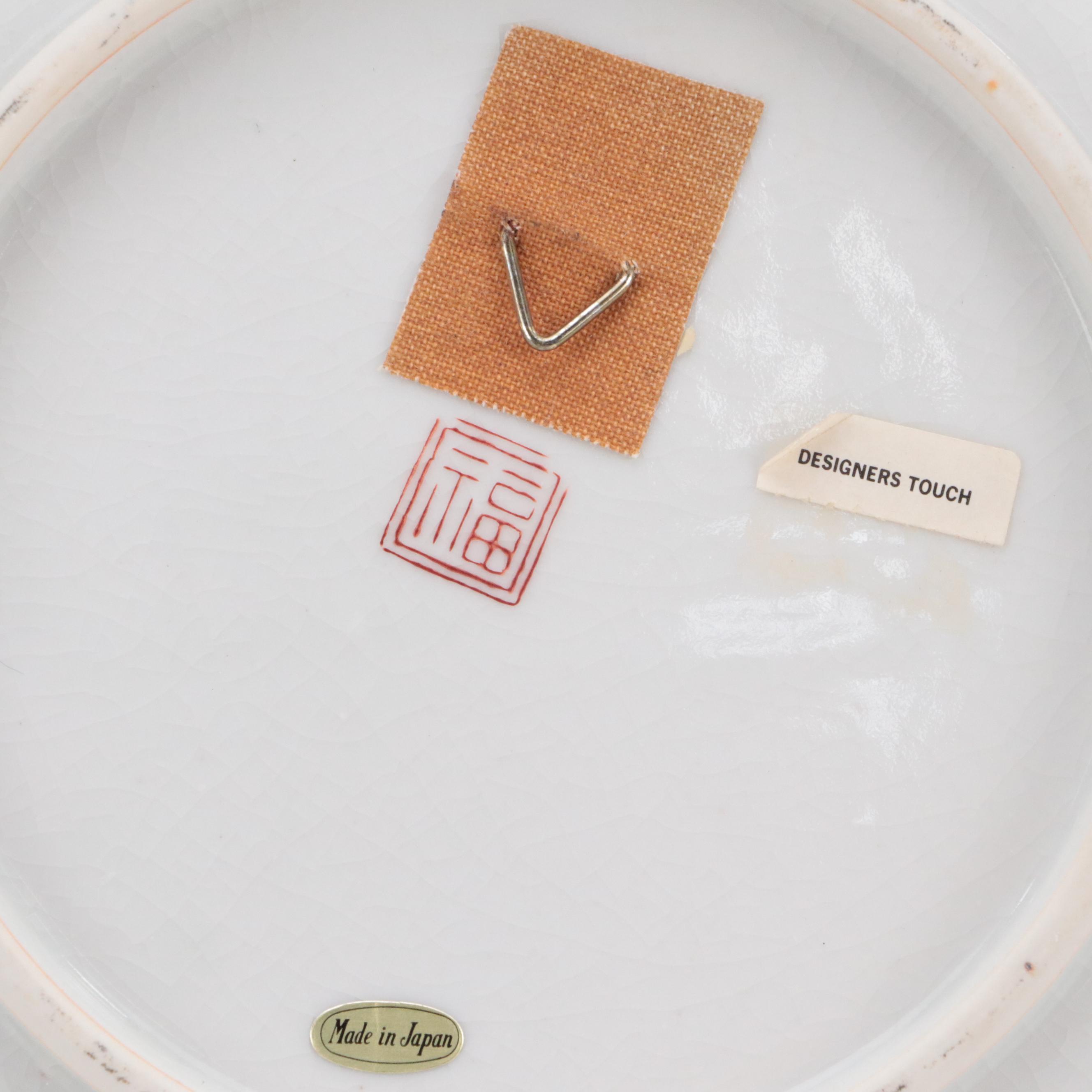 Namaskar Mudra Pose Ceramic Buddha with Hand Glazed Japanese Porcelain Plate