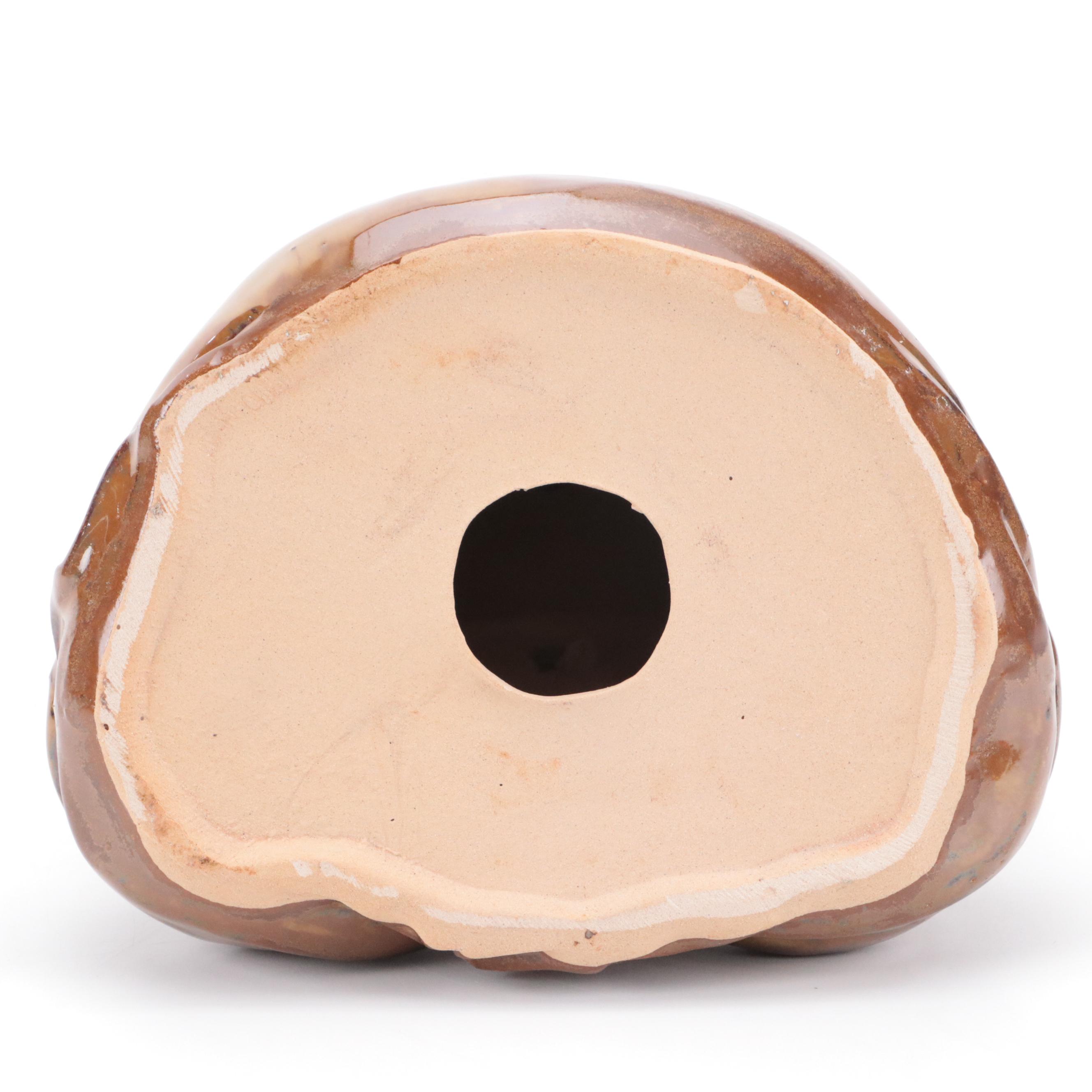 Namaskar Mudra Pose Ceramic Buddha with Hand Glazed Japanese Porcelain Plate