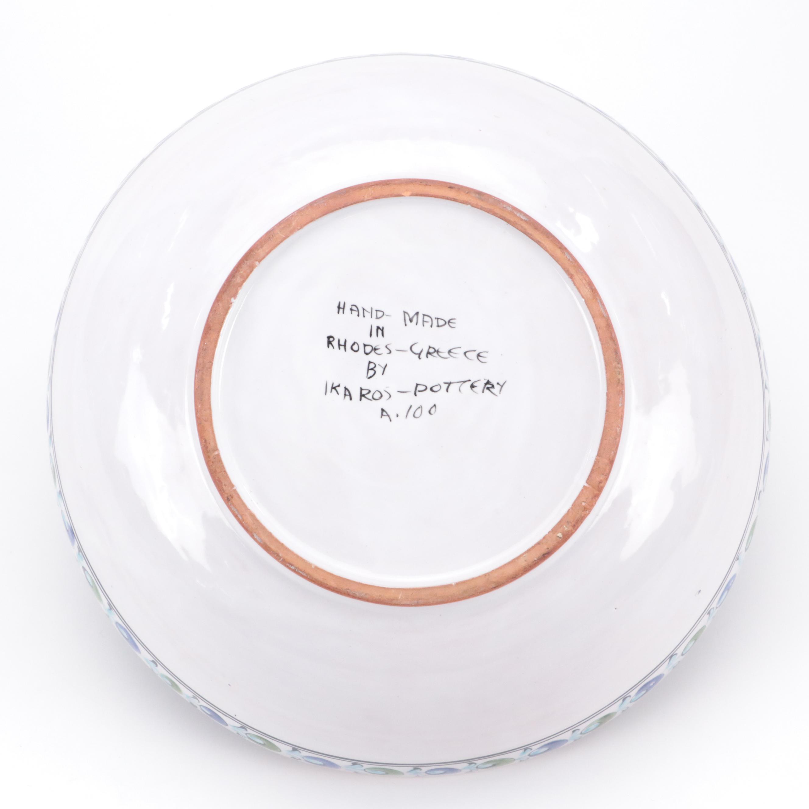 Ikaros Pottery Greek Ceramic Bowl
