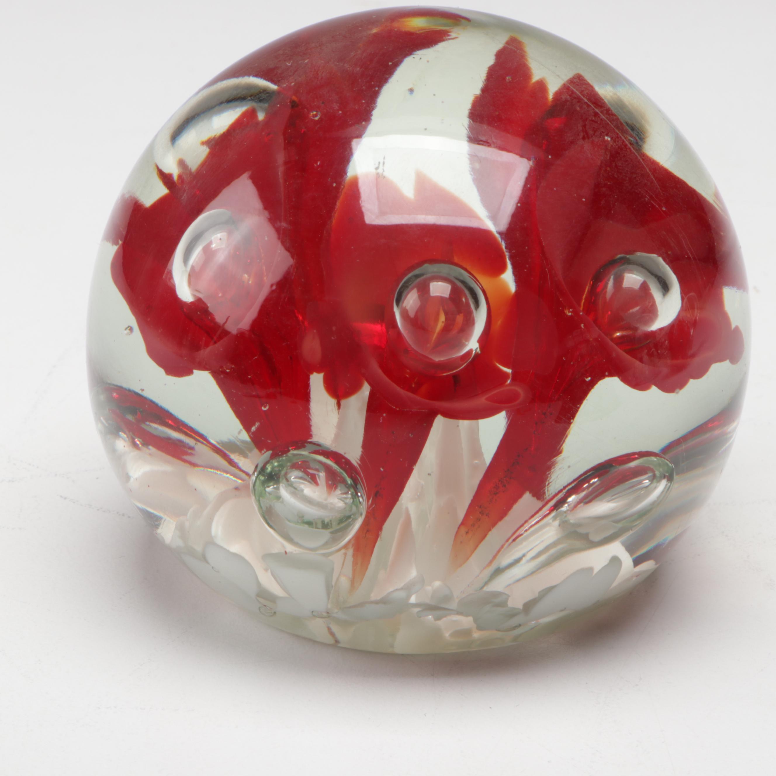 Joe Rice, Joe St. Clair, and Other Art Glass Paperweight with Joe Zimmerman Vase