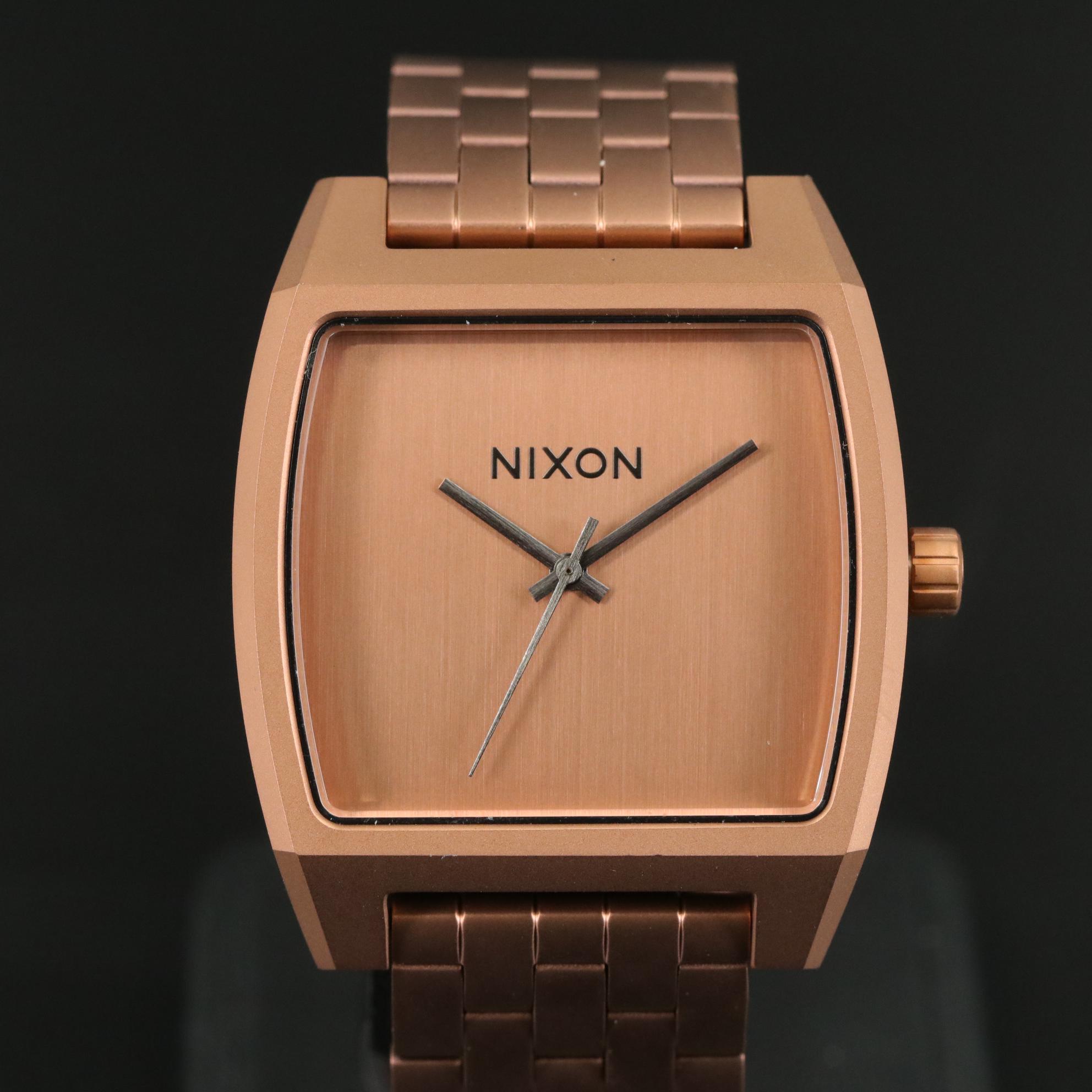 Nixon Matte Copper Gunmetal Time Teller Watch with Box