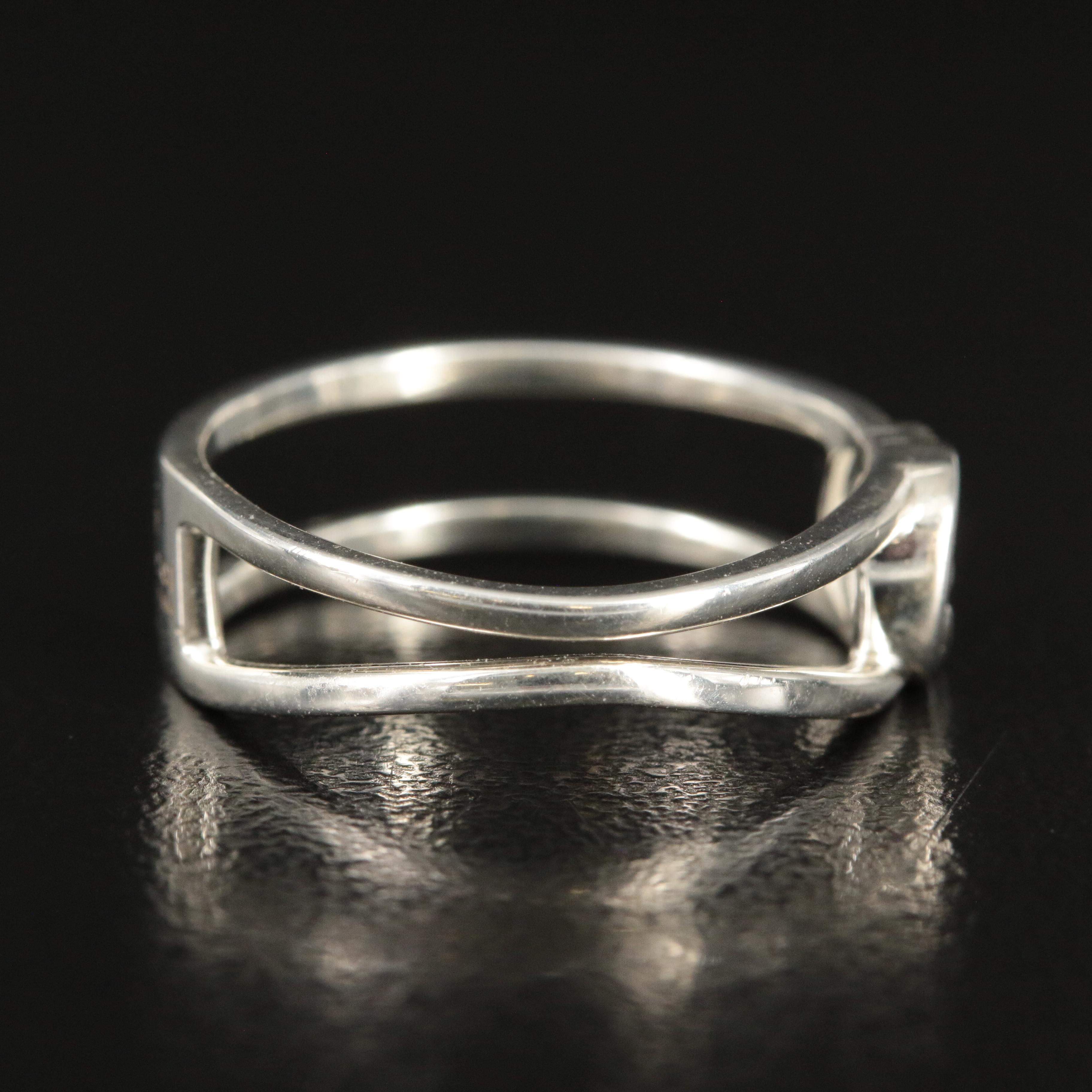 Gucci Sterling Interlocking G Thin Open Band