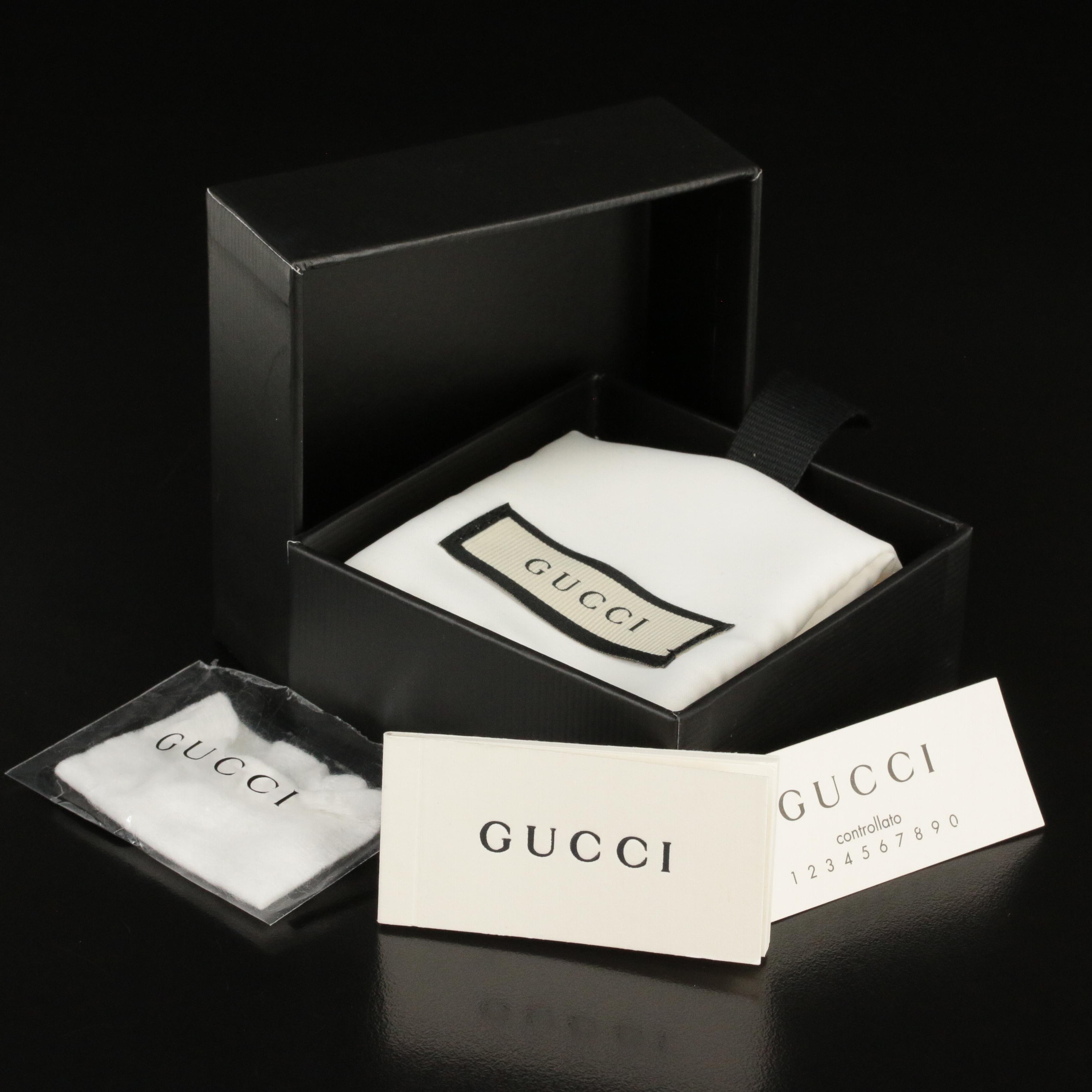 Gucci Sterling Interlocking G Thin Open Band