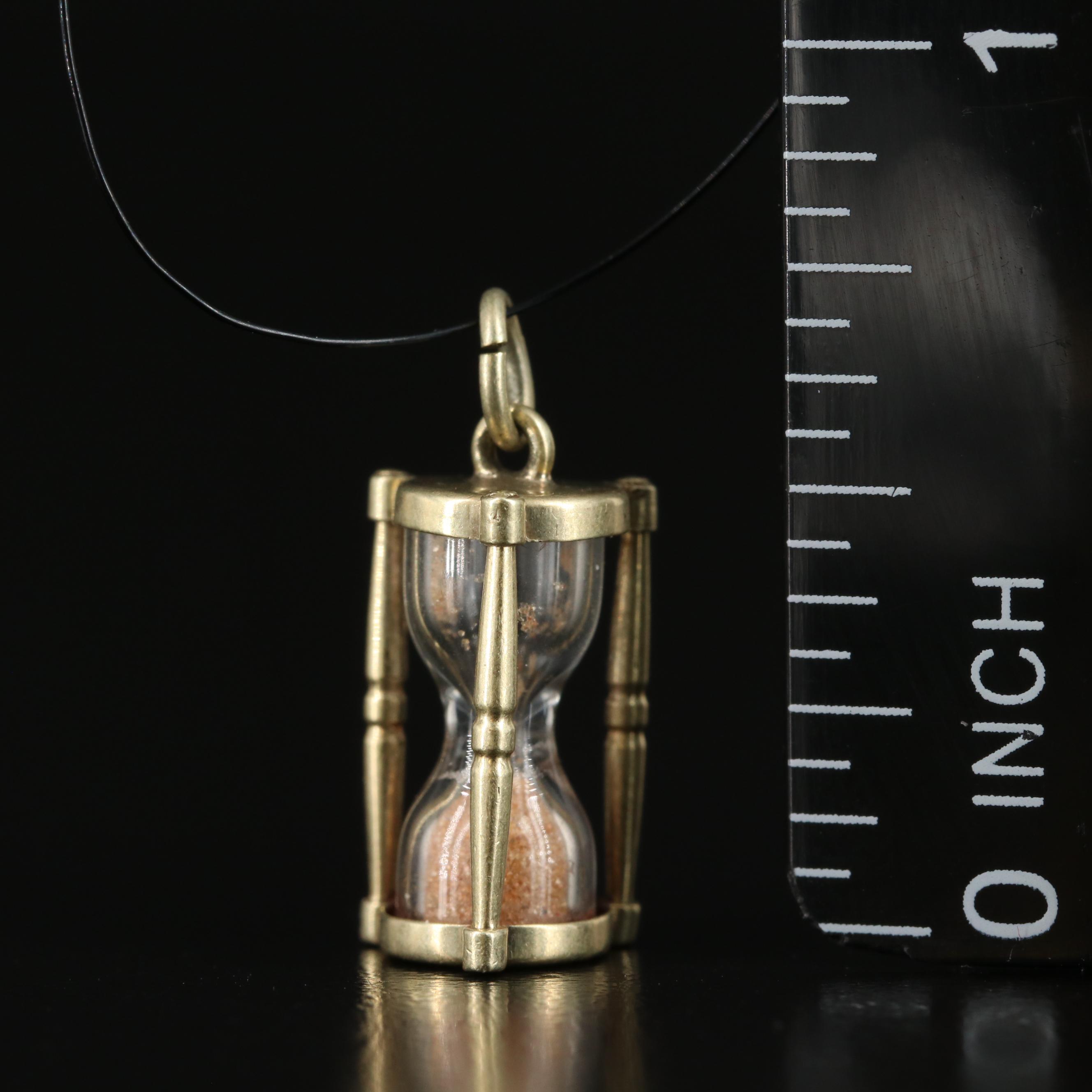 14K Hourglass Pendant