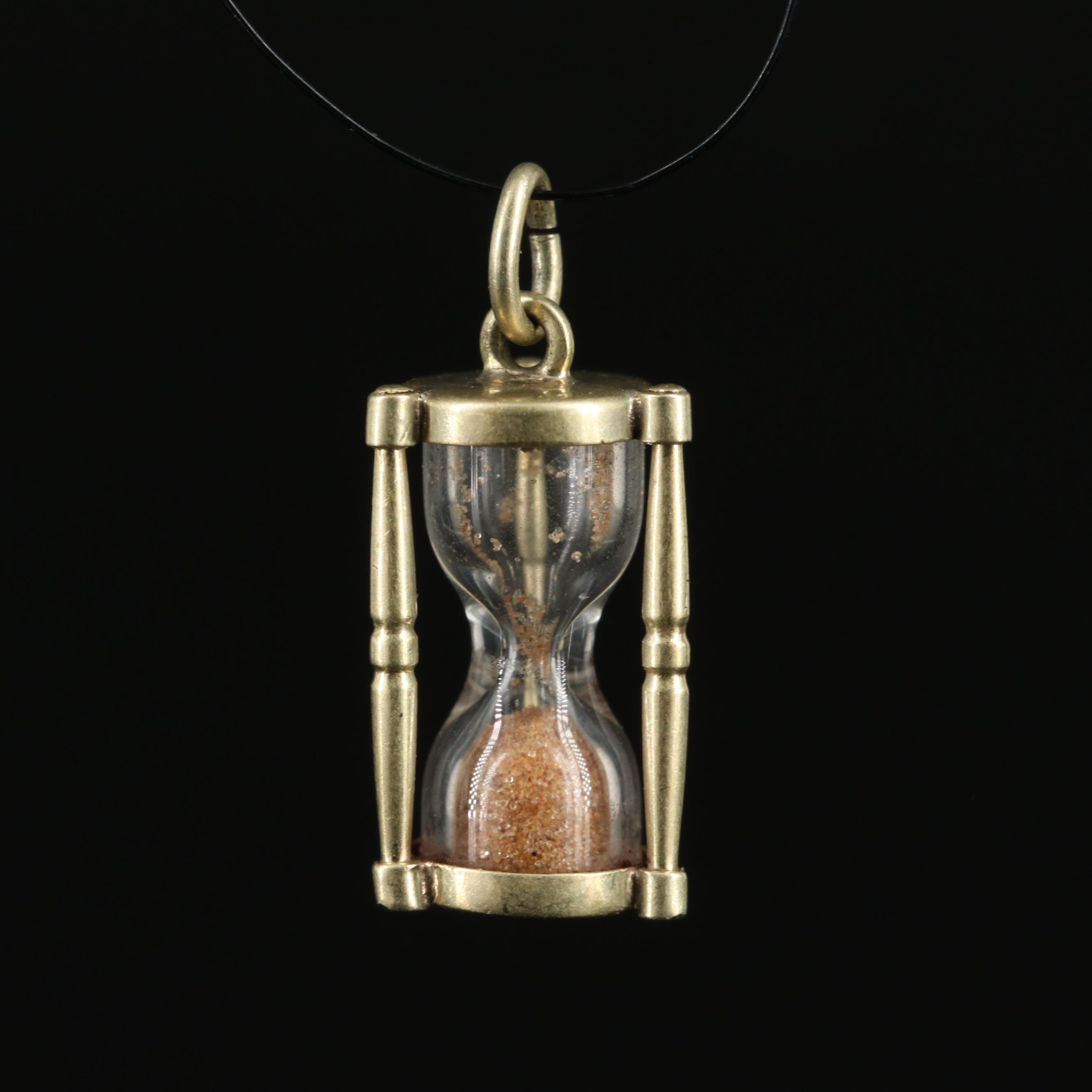 14K Hourglass Pendant