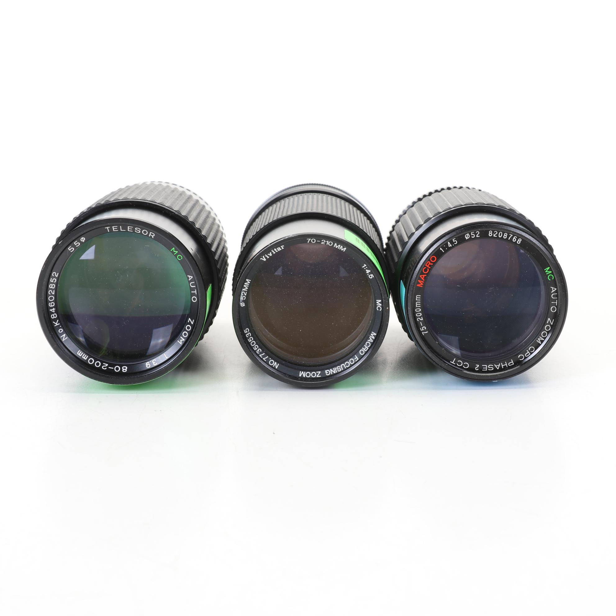 Nikon Film Camera Bodies with Lenses and Accessories