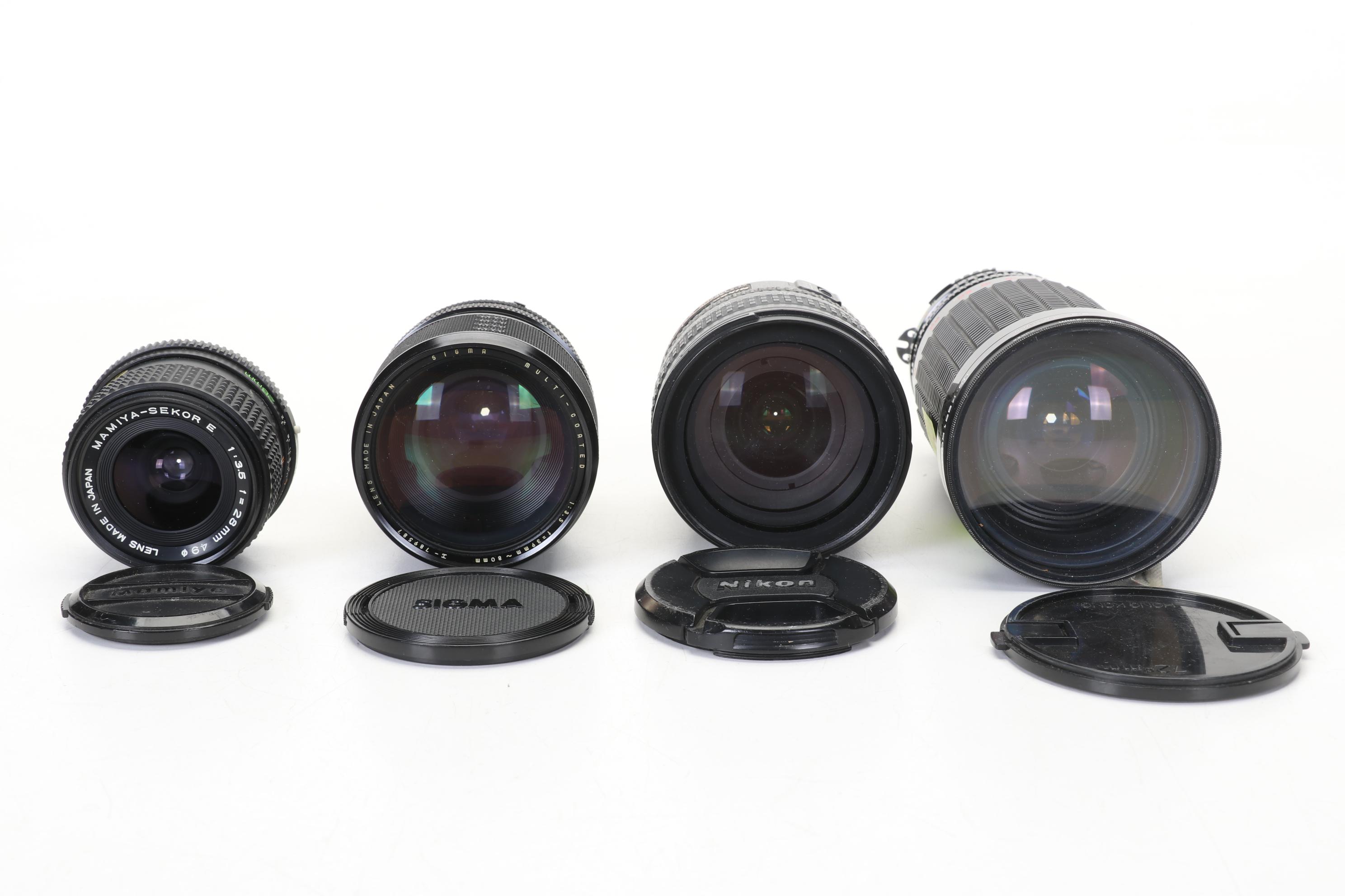 Nikon Film Camera Bodies with Lenses and Accessories