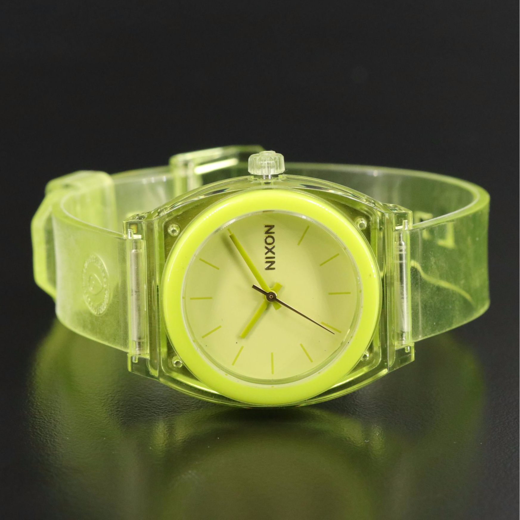 Nixon Medium Time Teller P Watch in Lime Green with Box