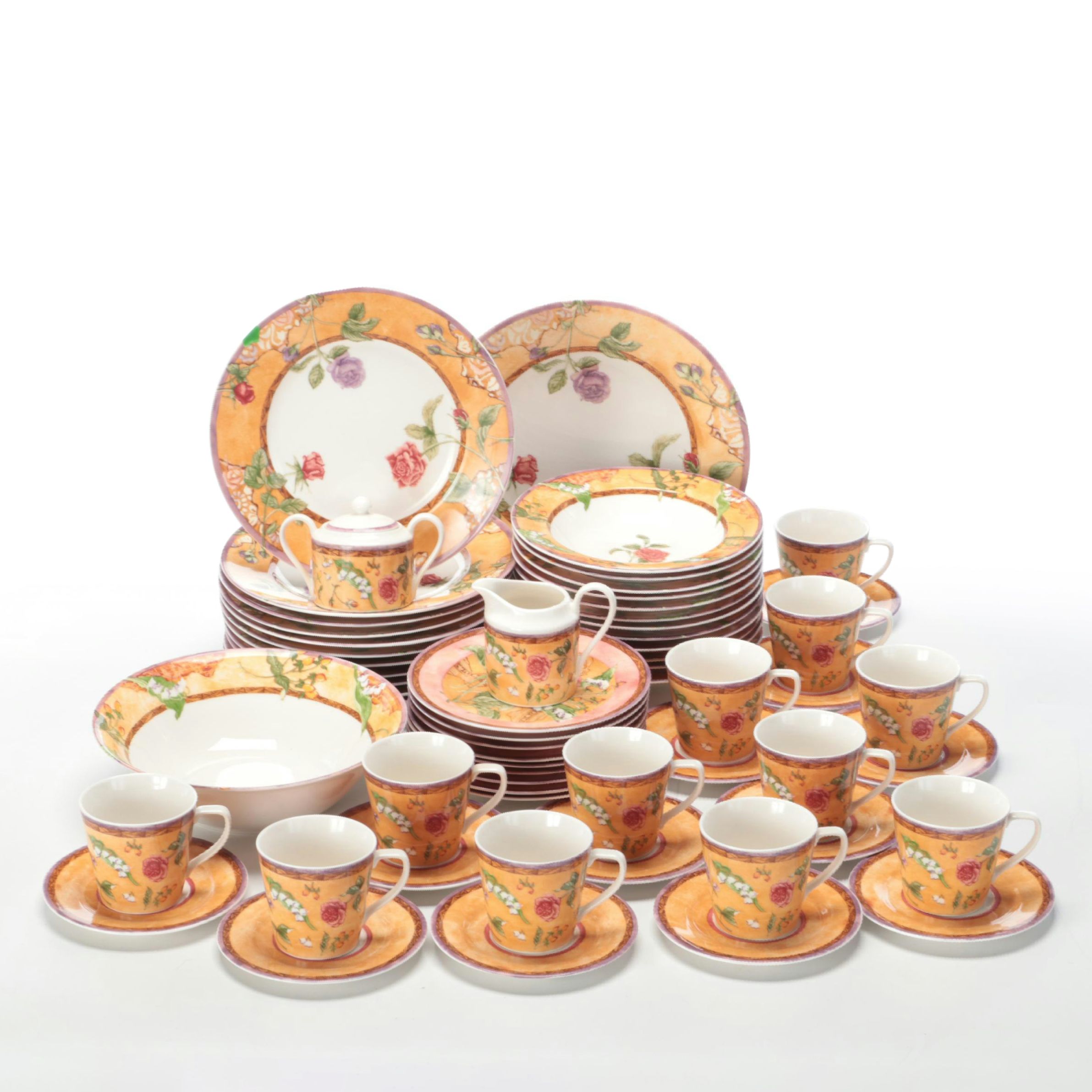 222 Fifth "Tuscany Rose" Ceramic Dinnerware, 2000–2004