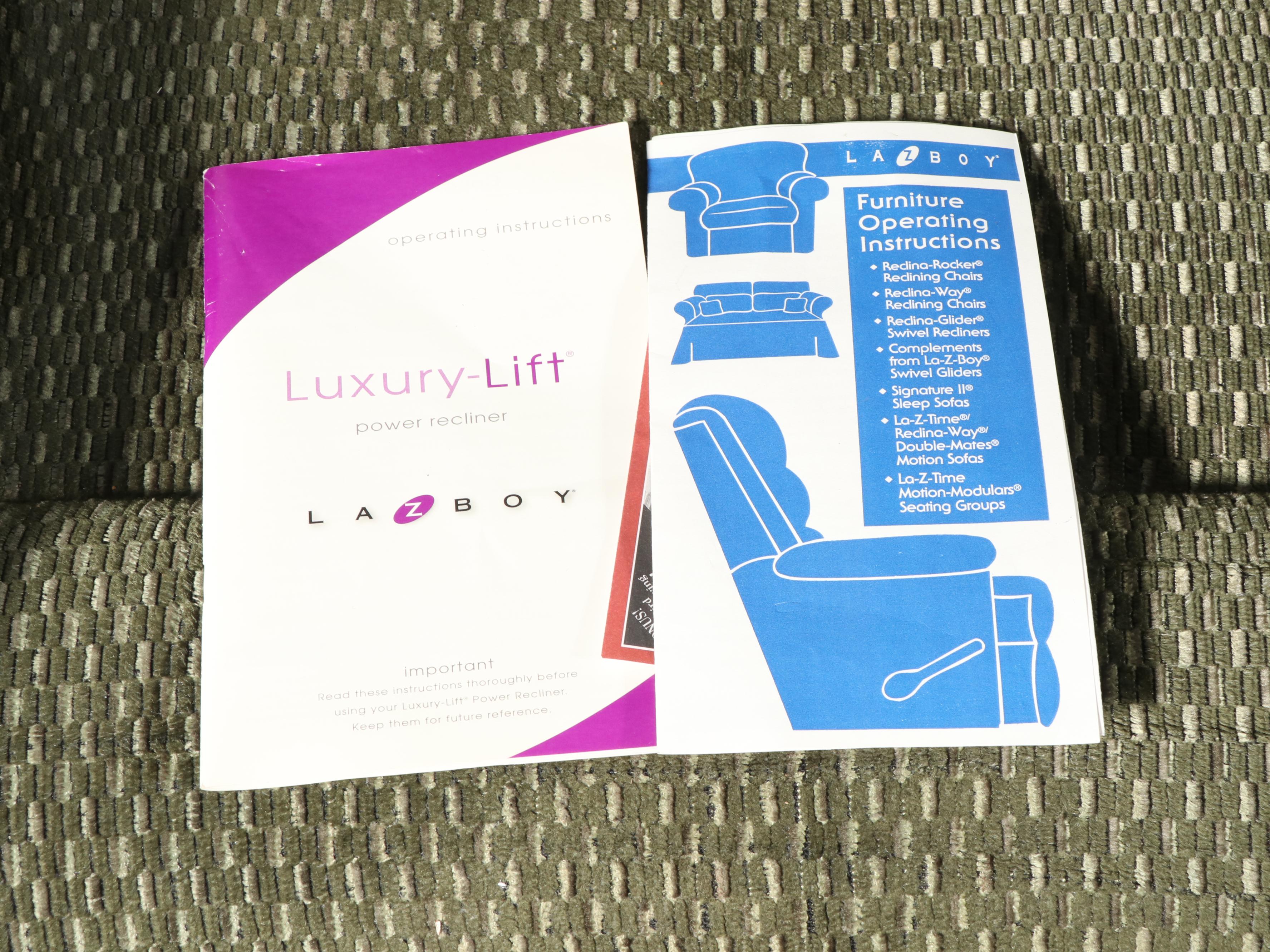 La-Z-Boy "Luxury Lift" Upholstered Power-Lift Recliner with Heat and Massage