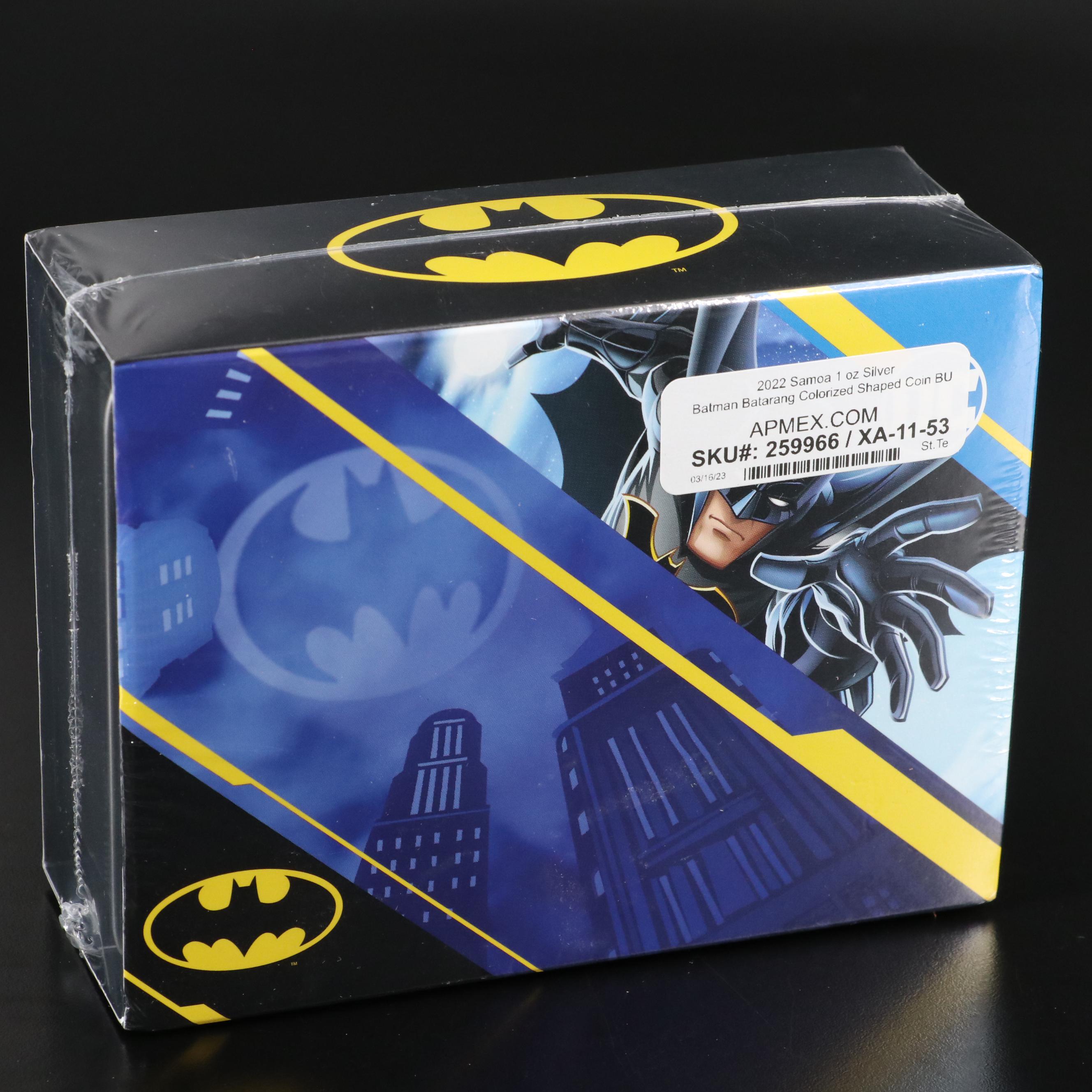Two 2022 Samoa One Ounce Silver Batman Coins