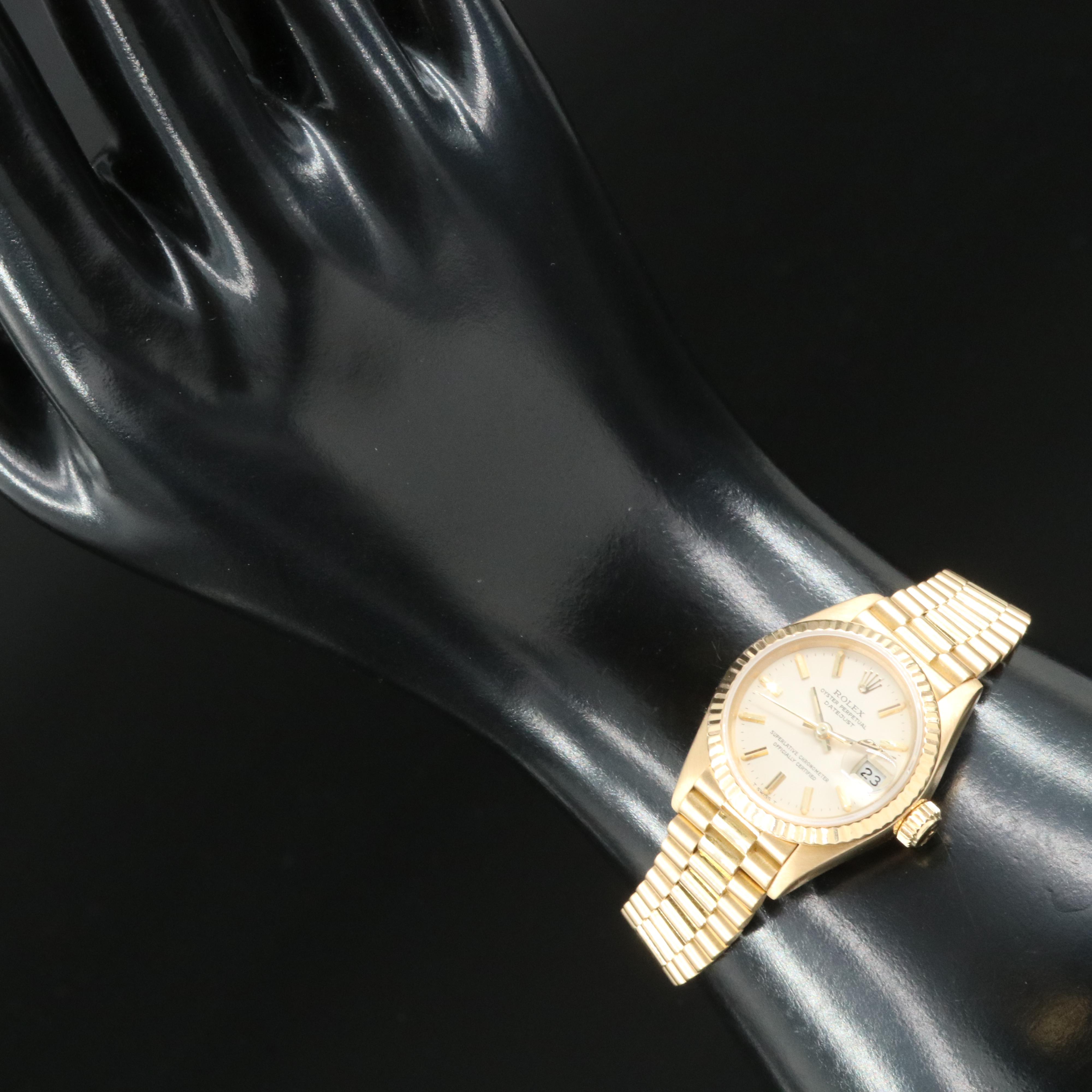 1984 Rolex Oyster Perpetual Datejust President Bracelet Watch