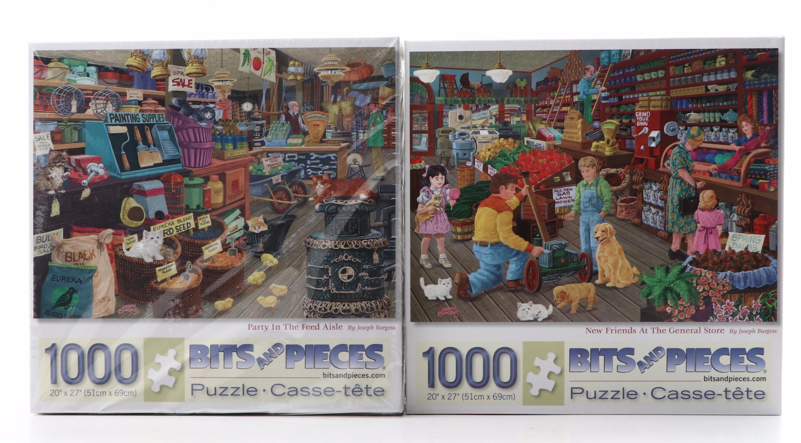 Bits and Pieces 1000-Piece Puzzles Featuring Joseph Burgess Designs