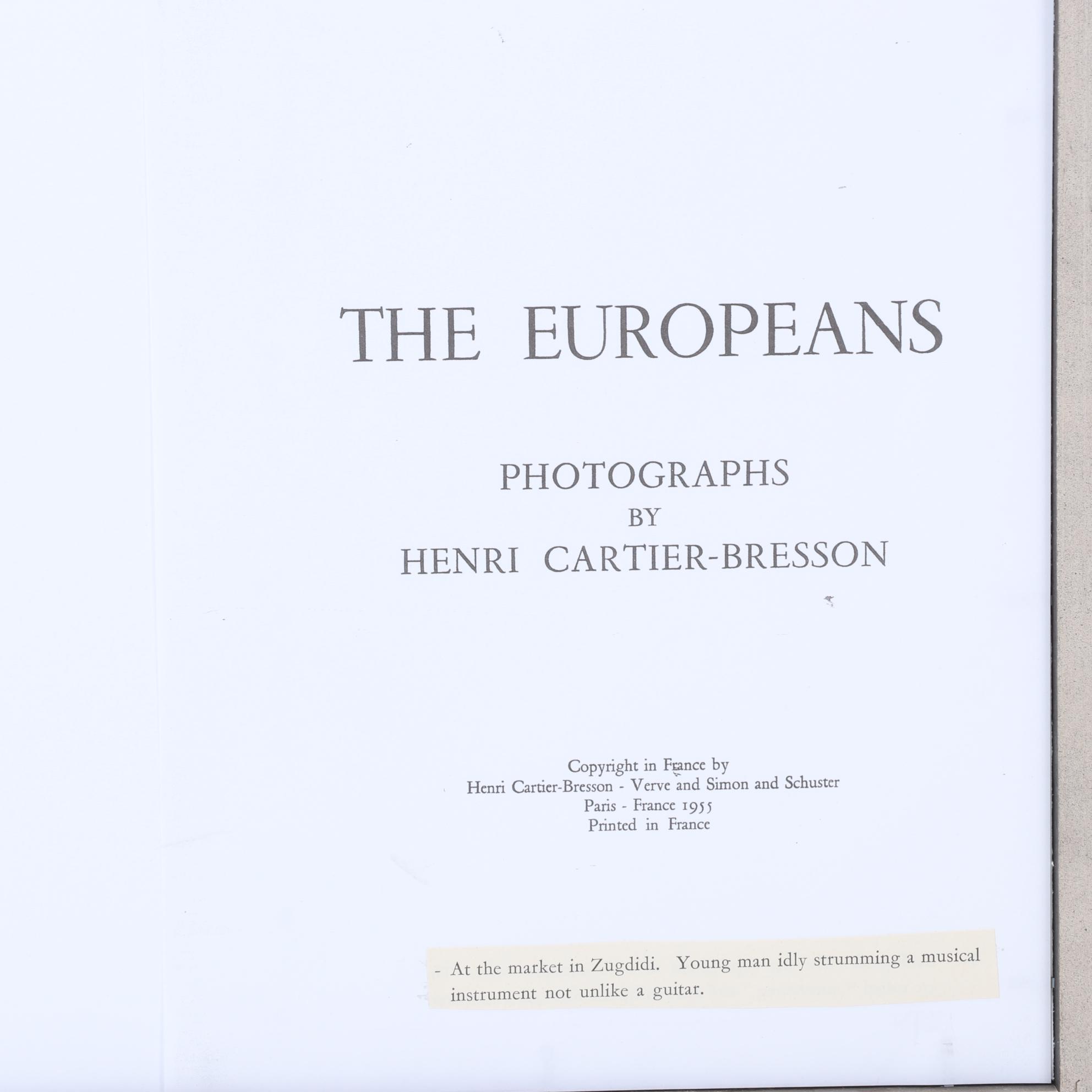 Henri Cartier-Bresson Rotogravure From "The Europeans," 1955