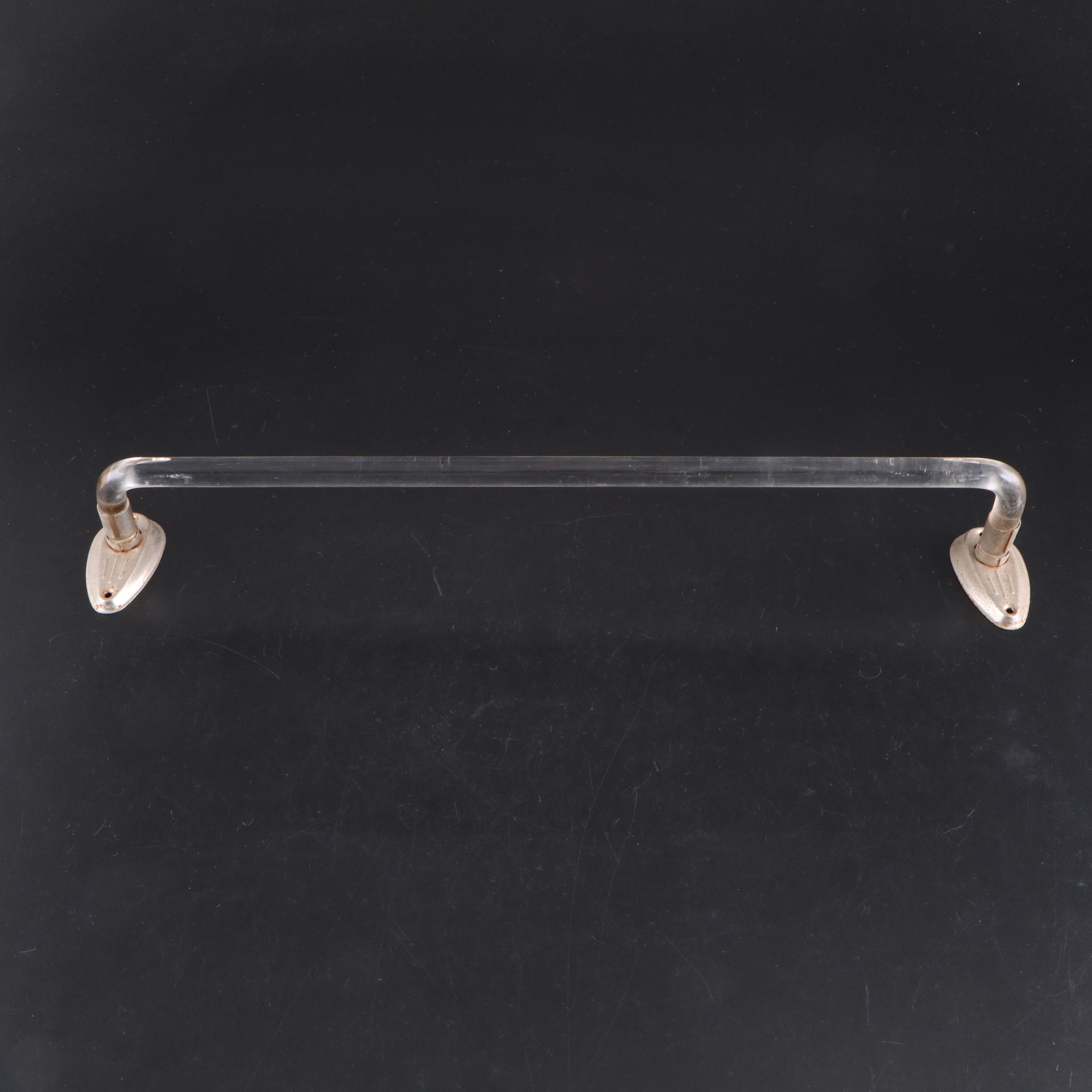 Acrylic Trimmed Pivot Vanity Mirror and Towel Bar