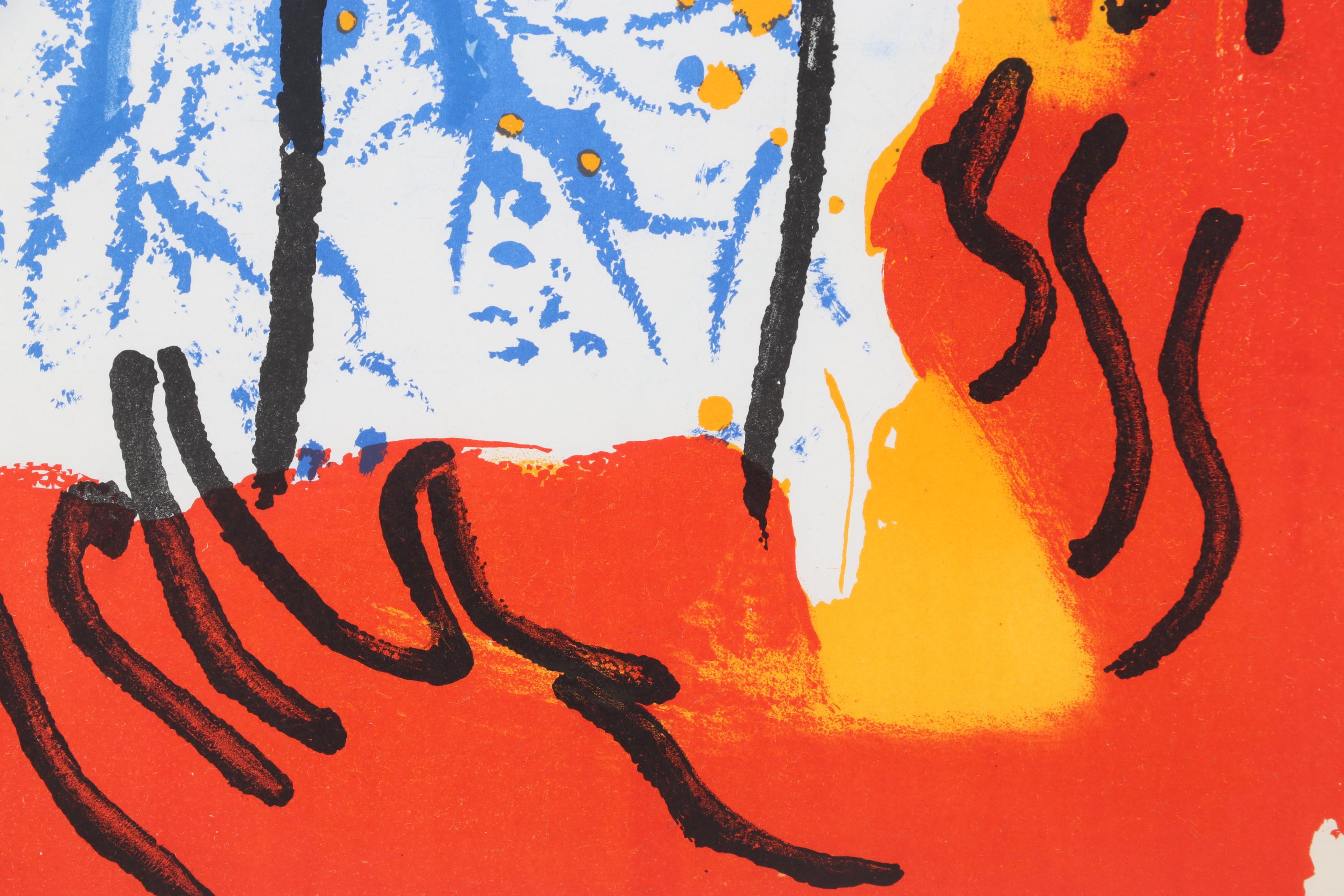 Marc Chagall Color Lithograph for Verve "Moses," 1956