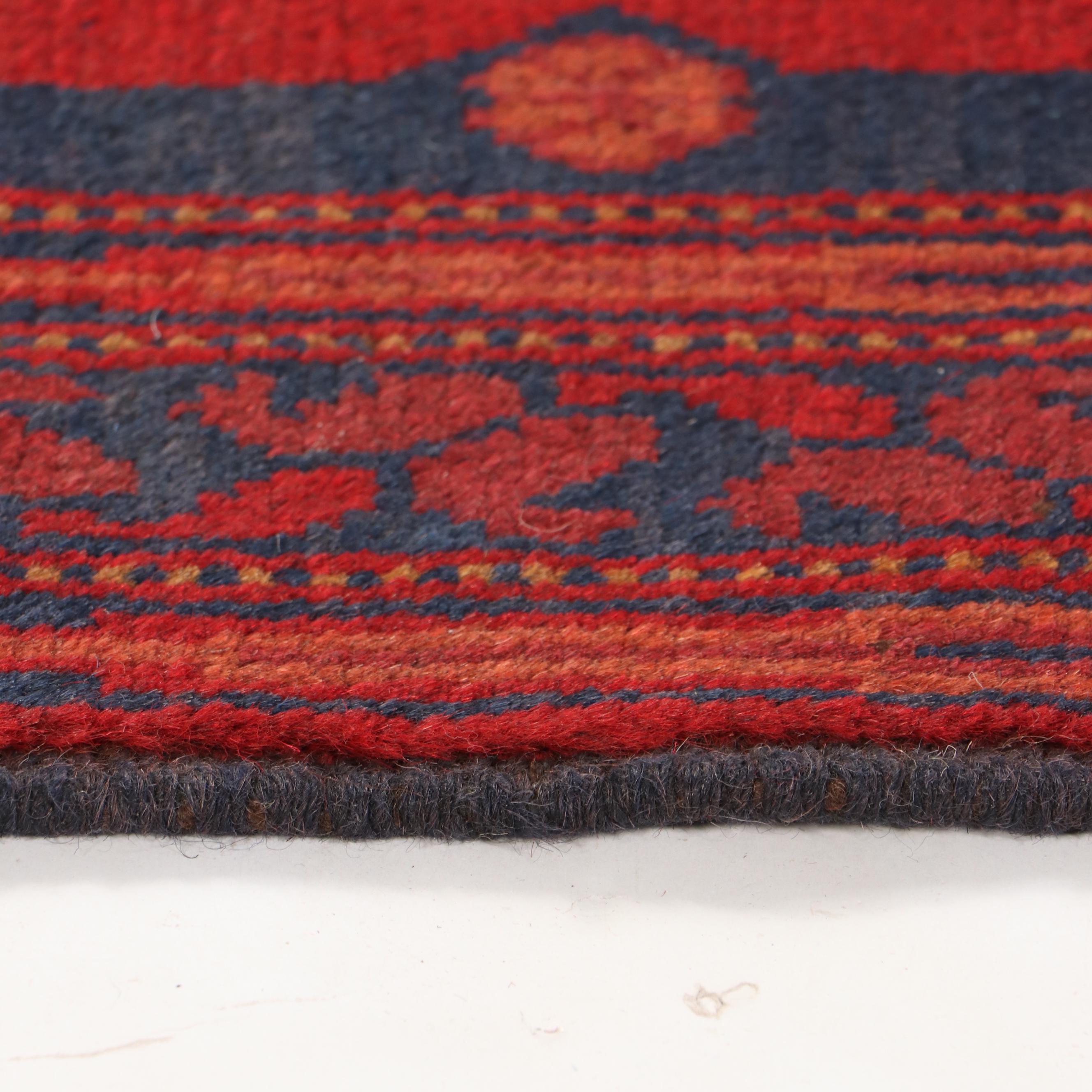 2'7 x 4' Hand-Knotted Afghan Baluch Accent Rug