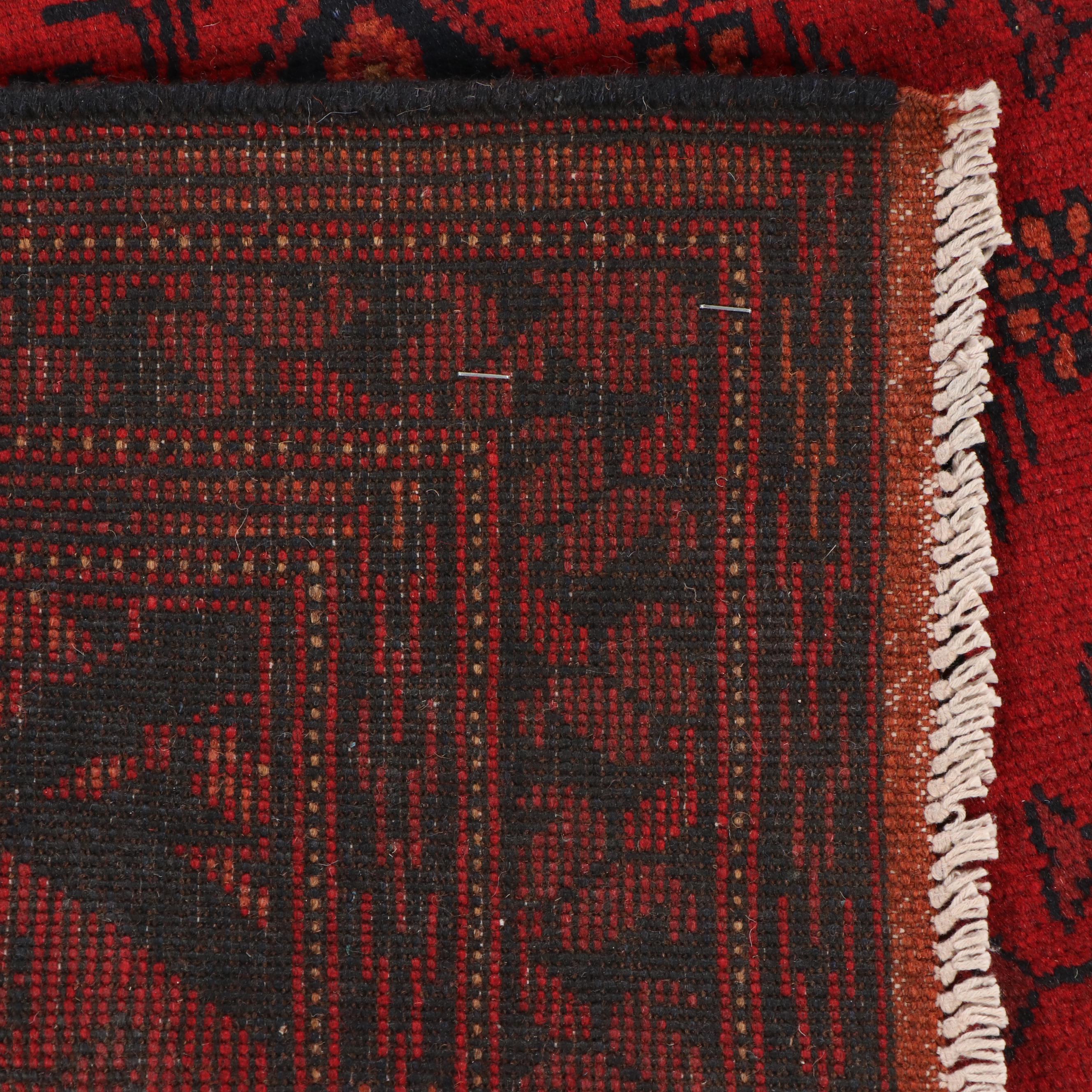 2'7 x 4' Hand-Knotted Afghan Baluch Accent Rug