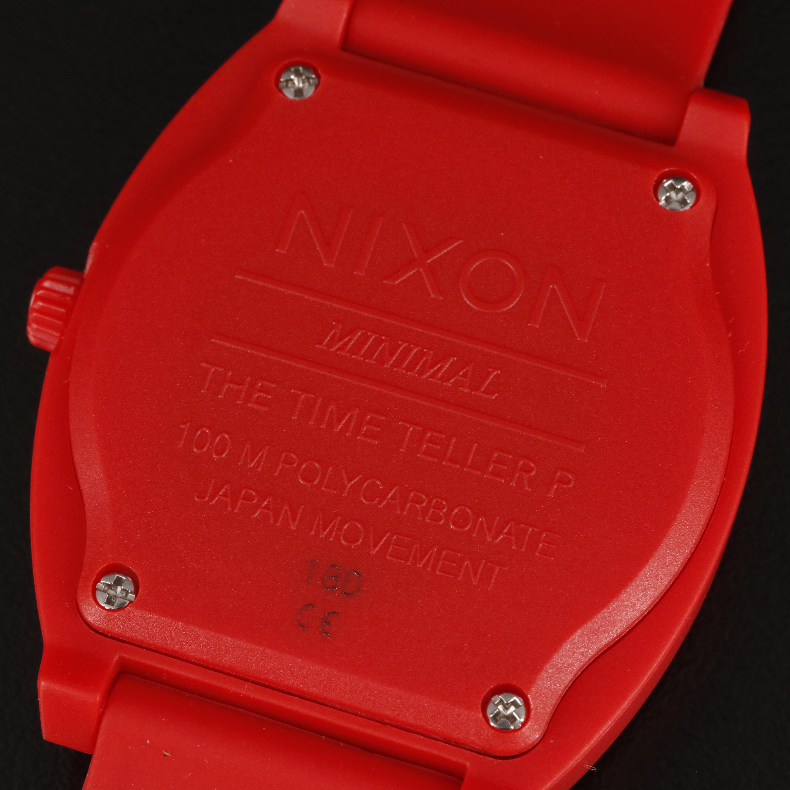 Nixon Time Teller P Corp Matte Red Quartz Watch