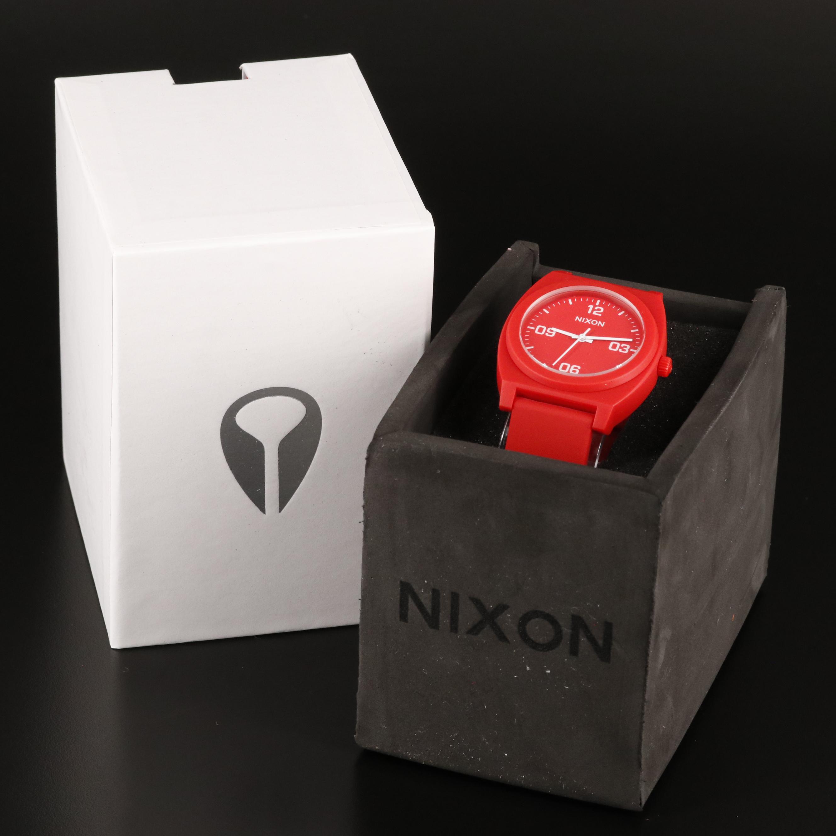 Nixon Time Teller P Corp Matte Red Quartz Watch