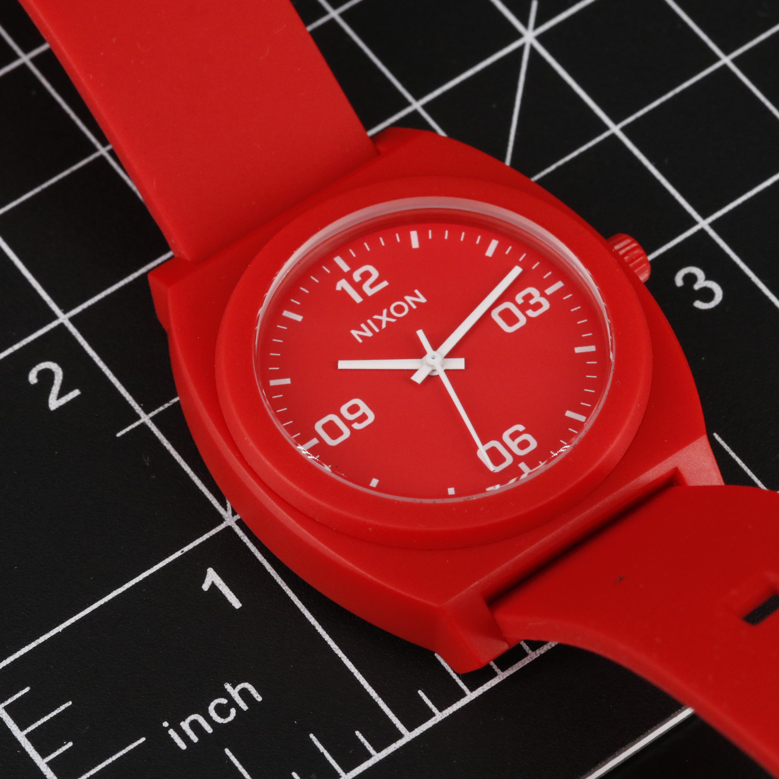 Nixon Time Teller P Corp Matte Red Quartz Watch