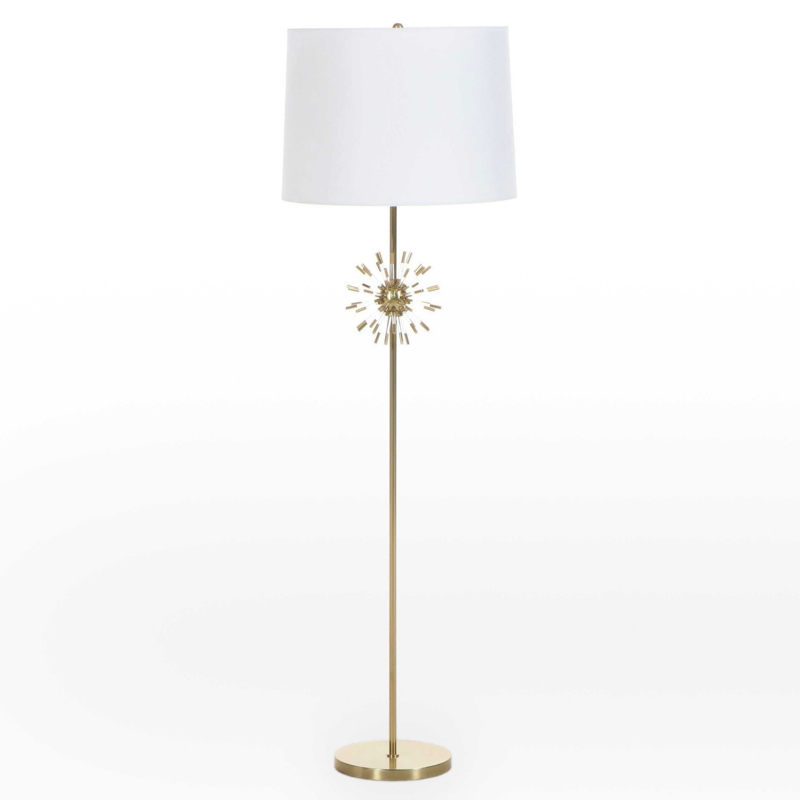 Robert Abbey Inc. "Andromeda" Brassed Metal and Acrylic Floor Lamp