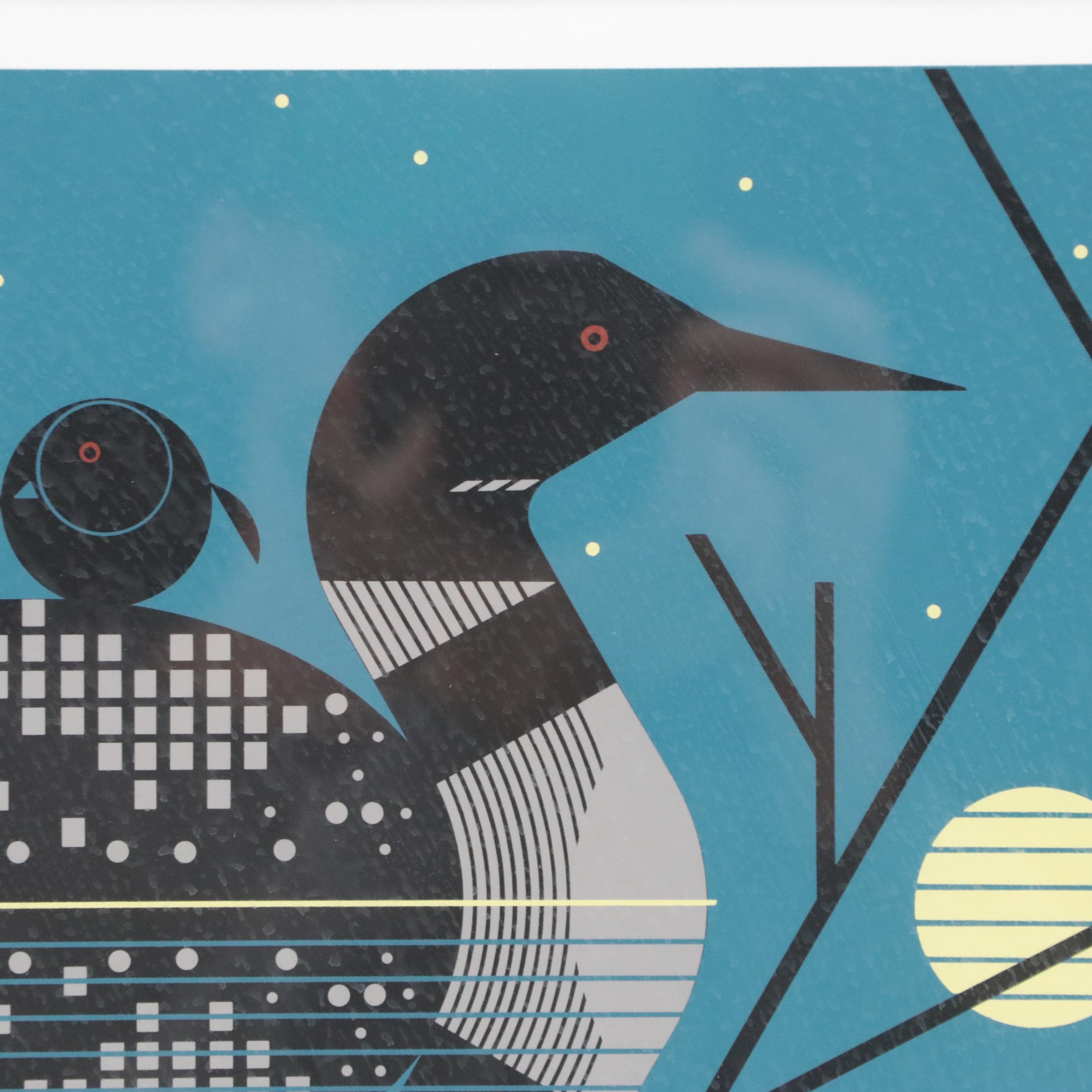 Charley Harper Serigraph "Clair de Loon"