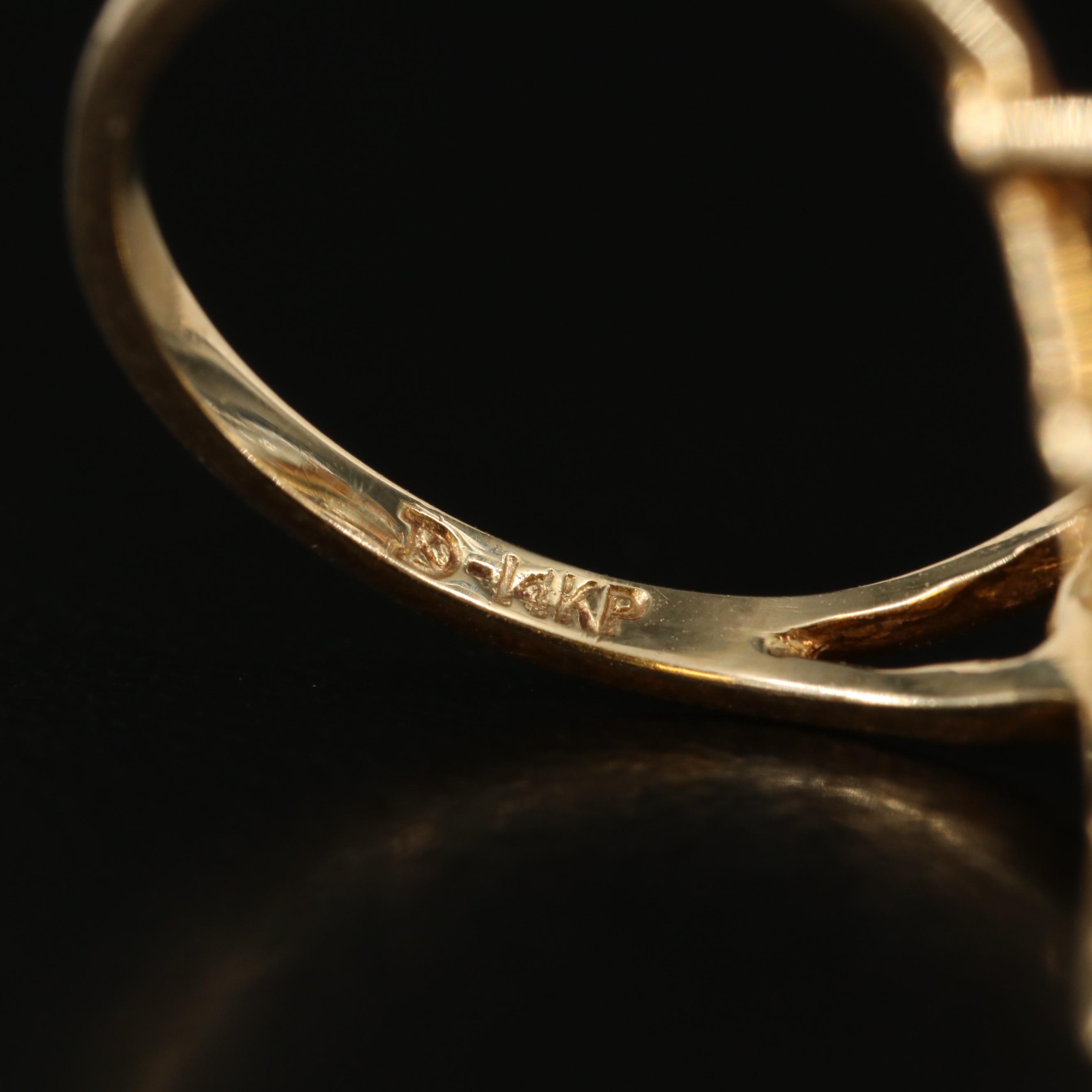 14K Black Onyx and Pearl Ring