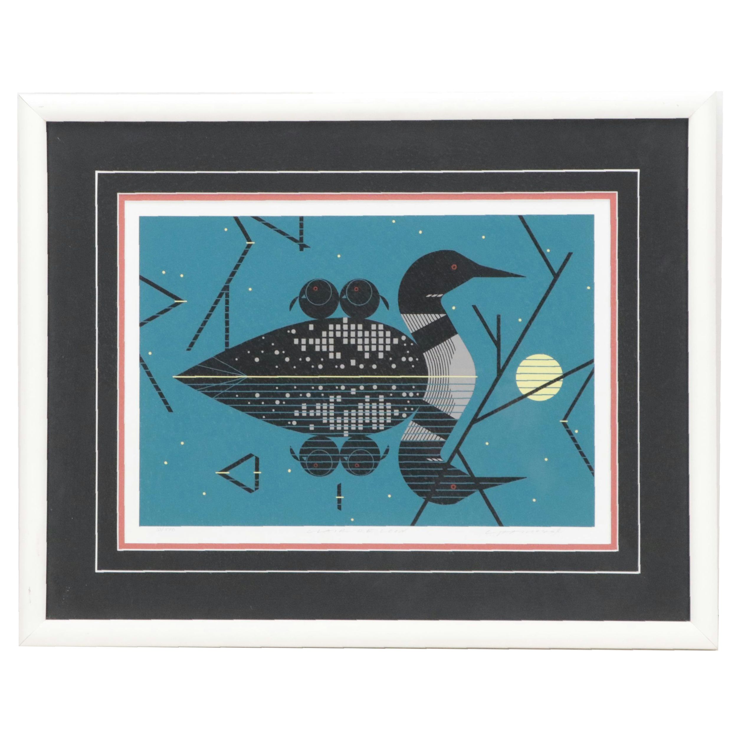 Charley Harper Serigraph "Clair de Loon"