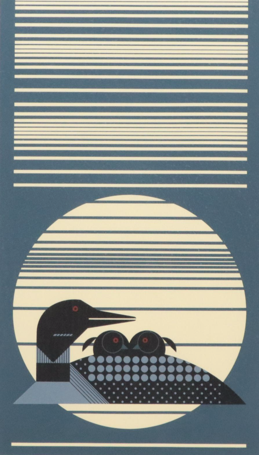 Charley Harper Serigraph "Loonrise"