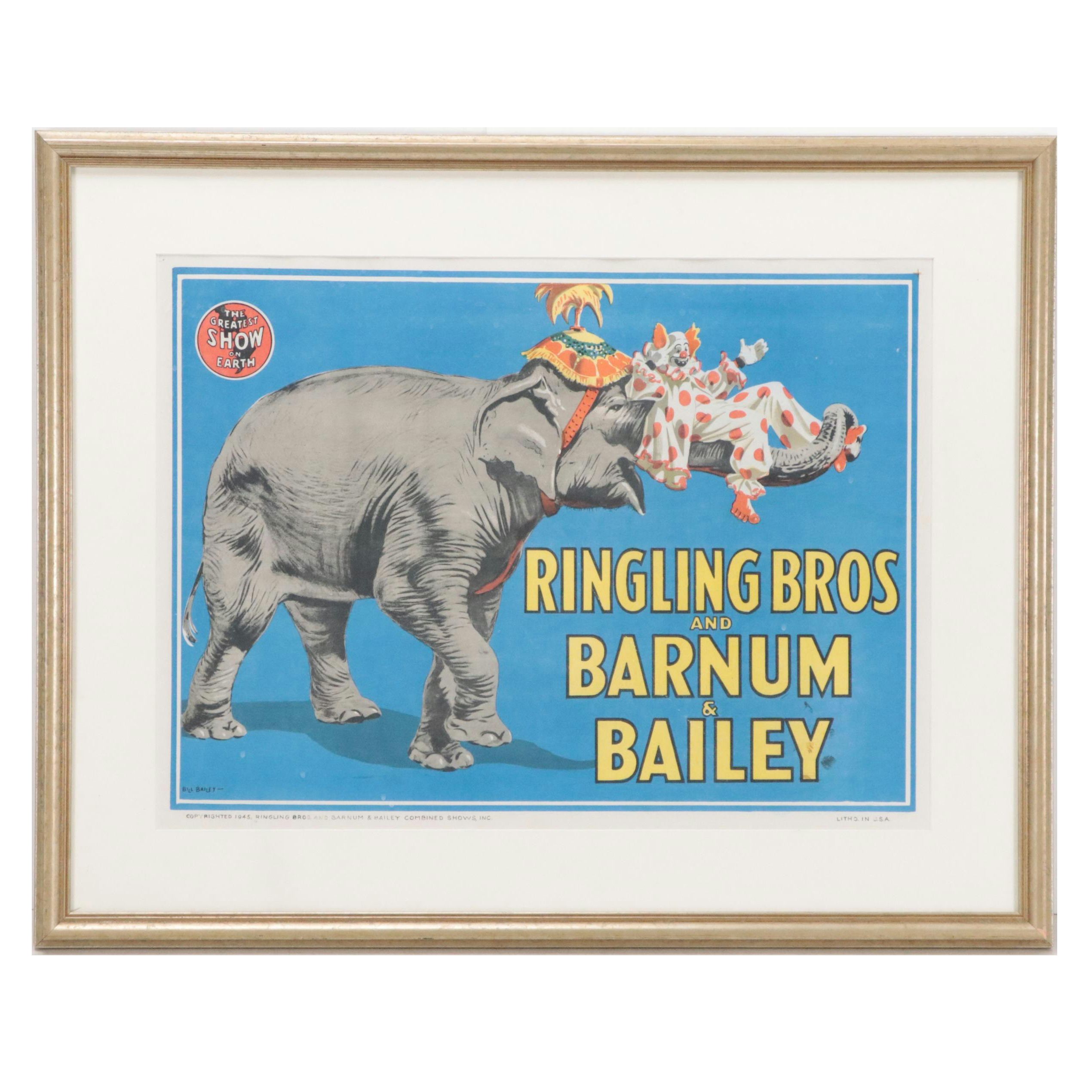 Ringling Bros. Circus Poster Lithographic Reprint