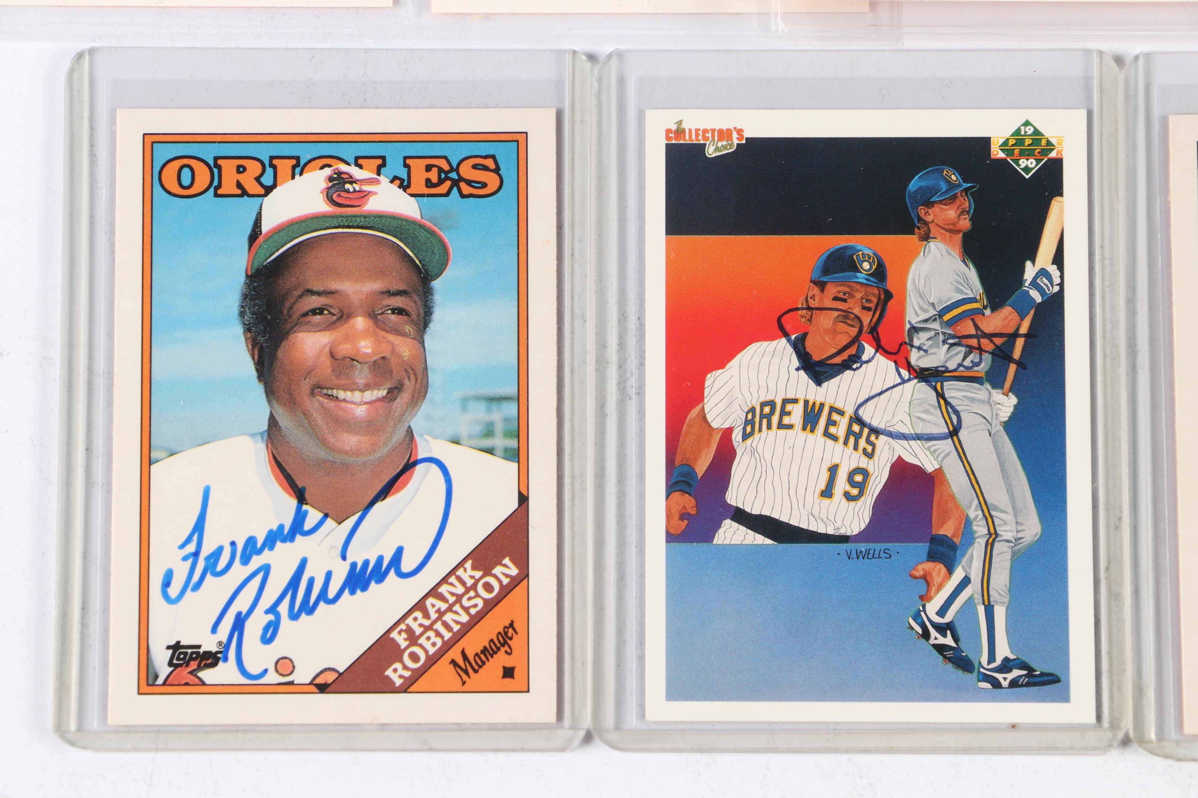 Frank Robinson, Mark Grace, Robin Yount, and More Signed Baseball Cards
