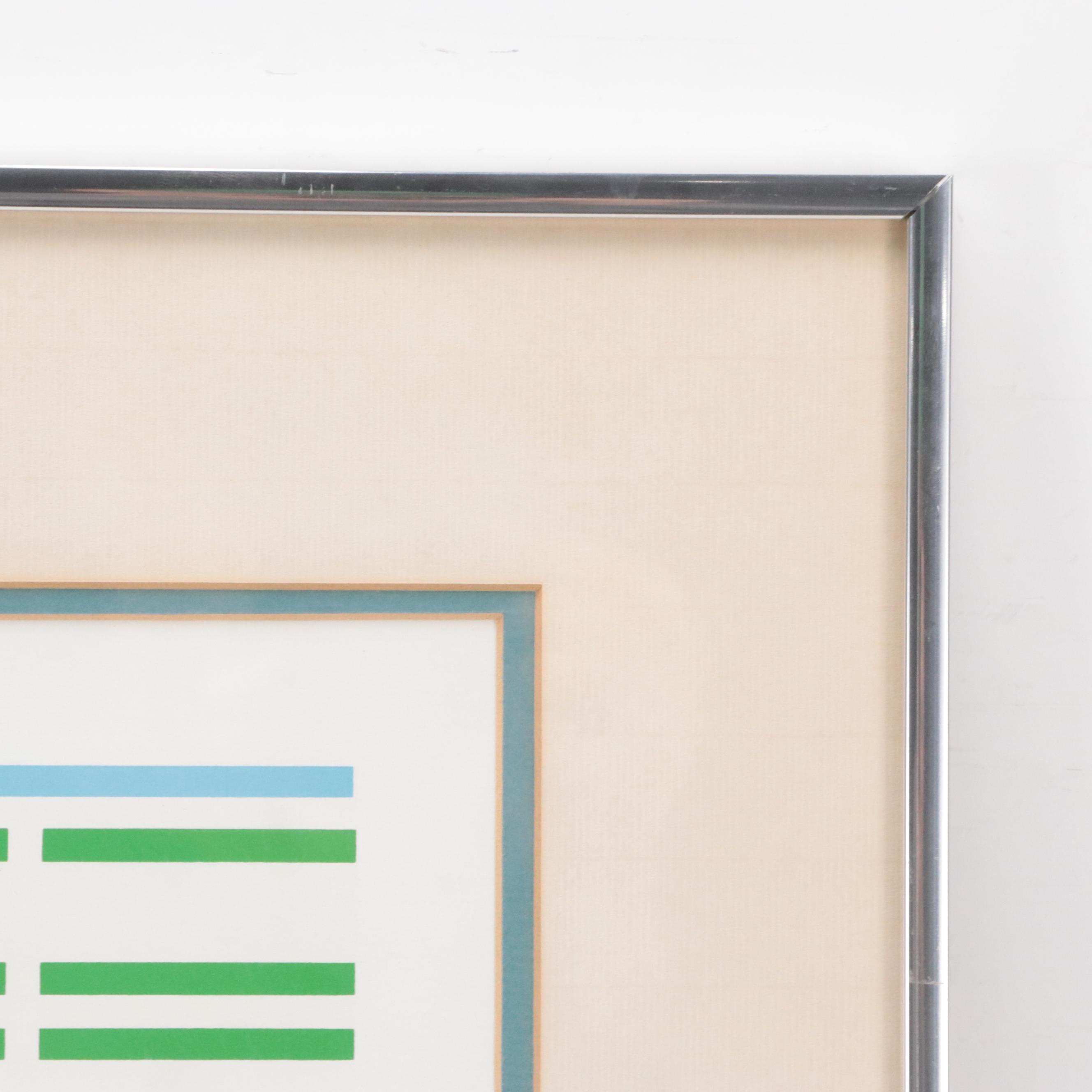 Charley Harper Serigraph "Bluebirds in the Bluegrass"