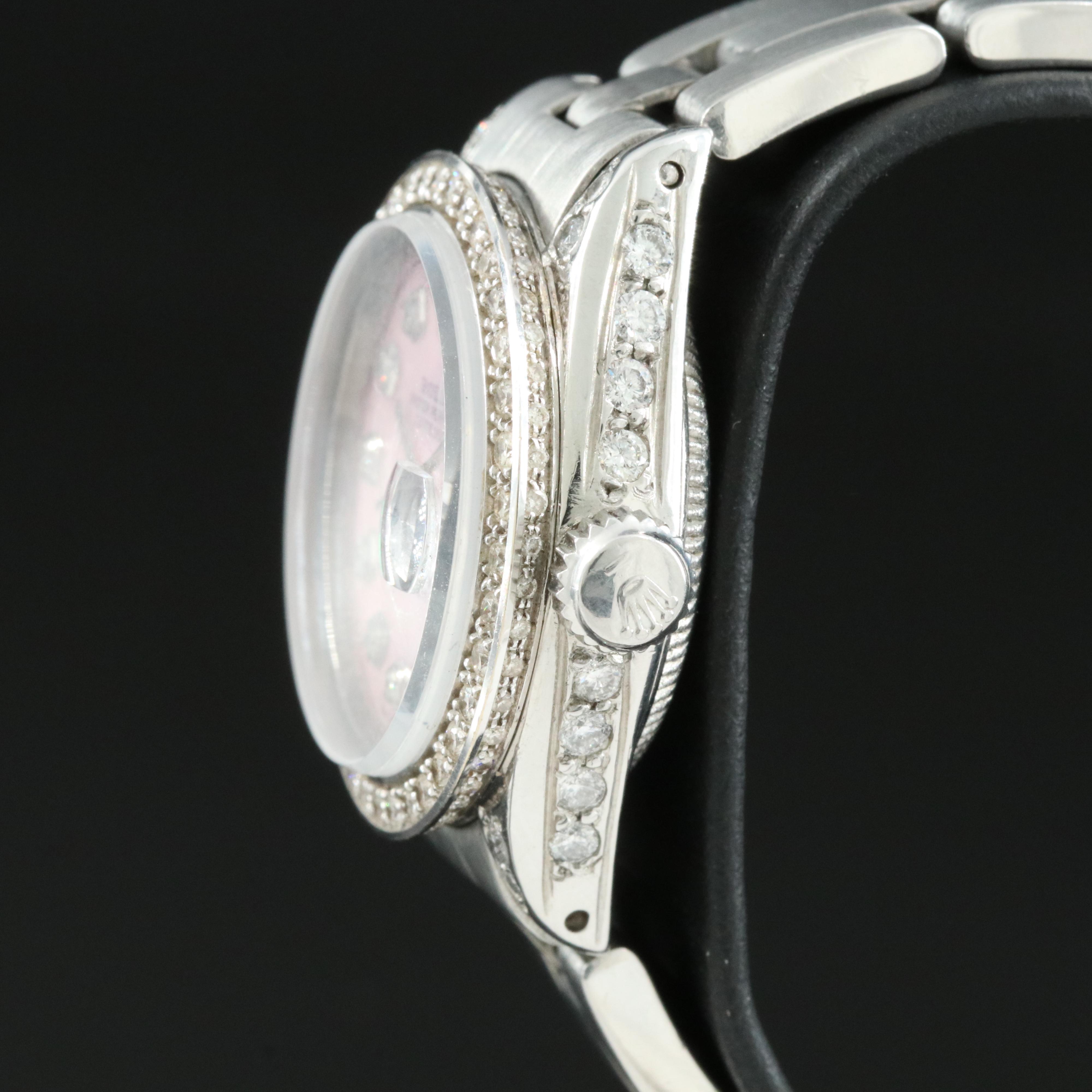 1982 Rolex Custom 1.68 CTW Diamond Dial and Case Datejust Watch